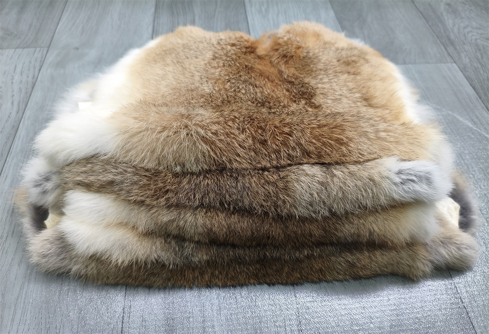 4x High Quality Tanned Rabbit Skin Pelt Animal Fur Hide Craft Grade Grass Yellow