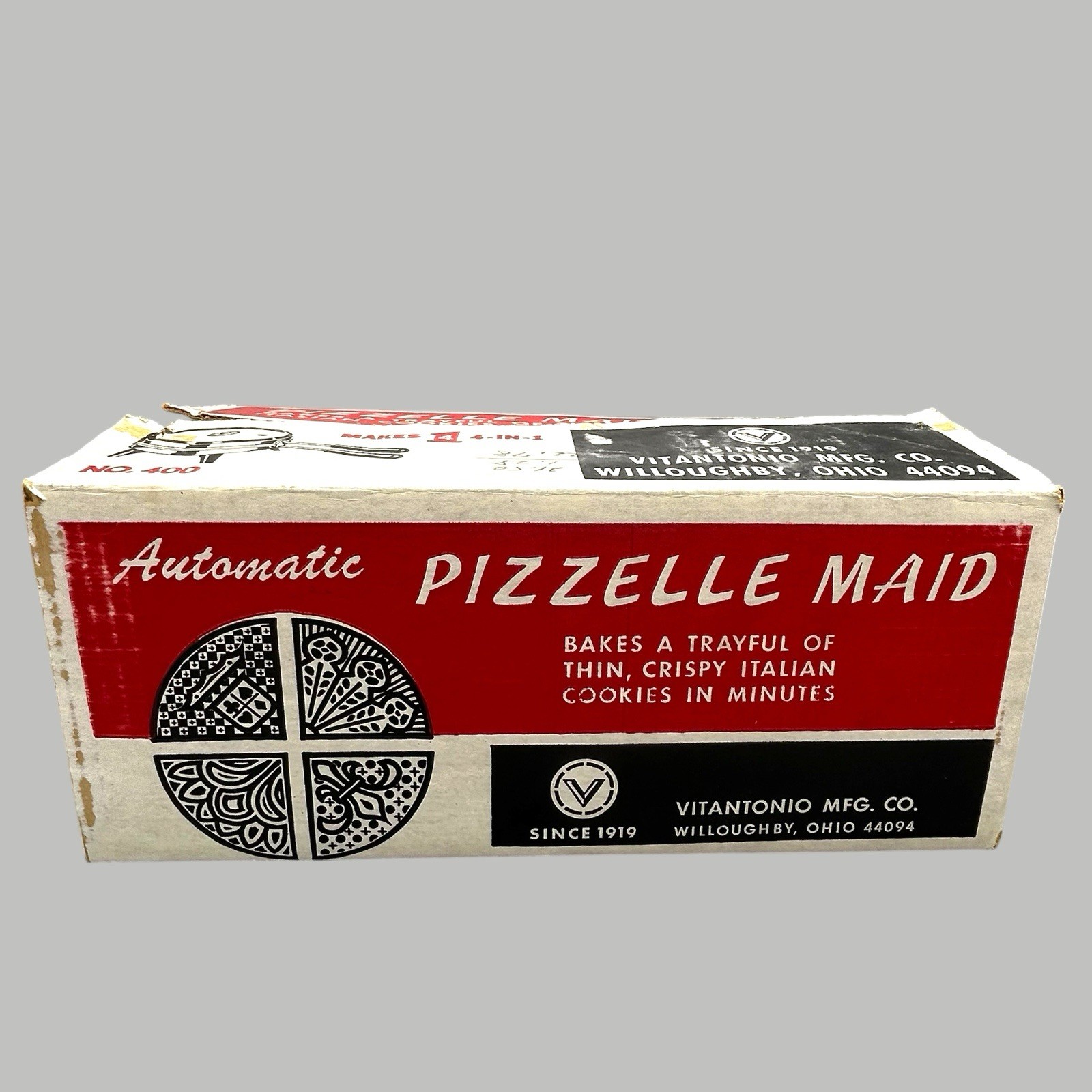 Vitantonio Pizzelle Maid Model 400 Automatic Pizzelle Maker Italian Cookie Used