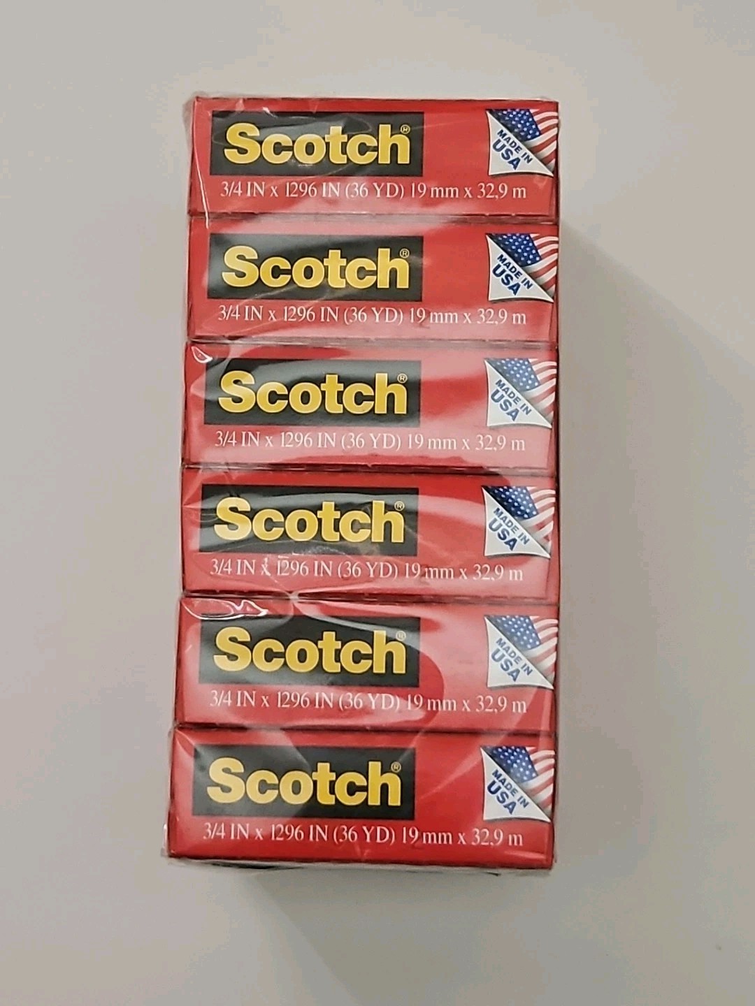 Scotch® Tape 600-6PK 3/4 in x 1296 in