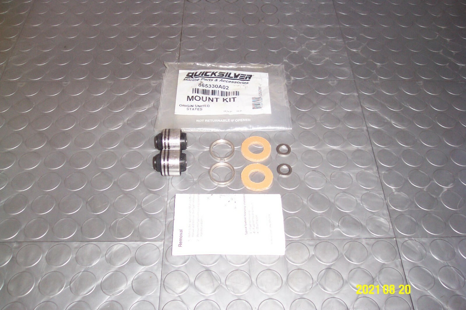 Mercury Mercruiser Quicksilver Bellhousing Rear Engine Mount Kit 865330a02 Pair