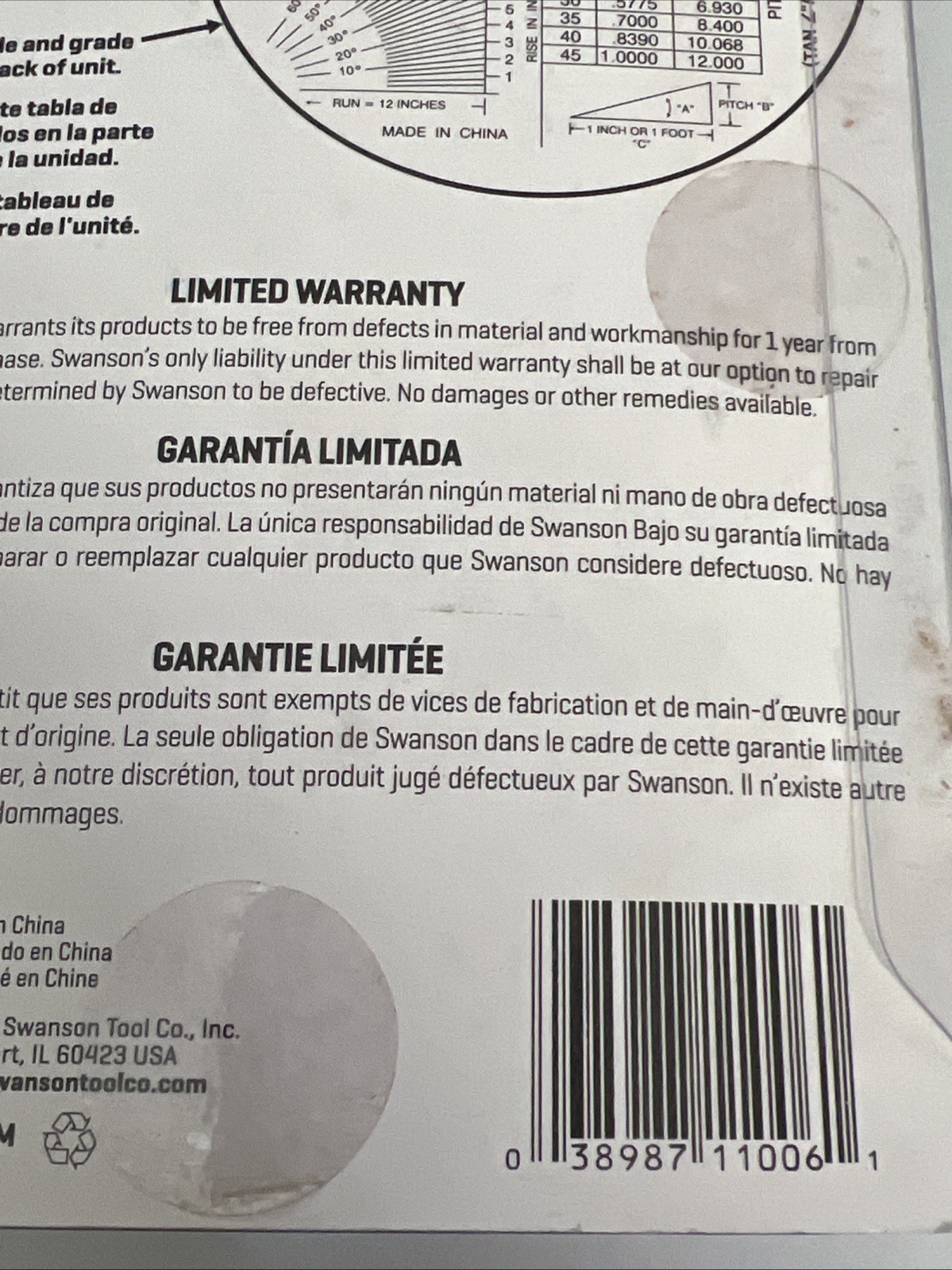 Swanson Magnetic Angle Finder AF006M New