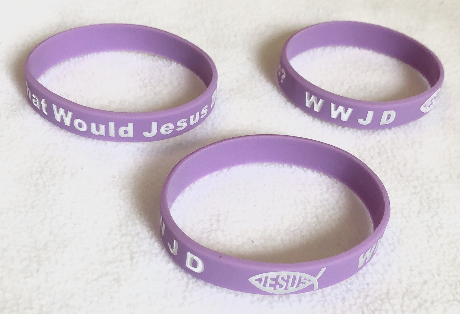 WWJD Wristband Silicone Rubber Bracelet What Would Jesus Do