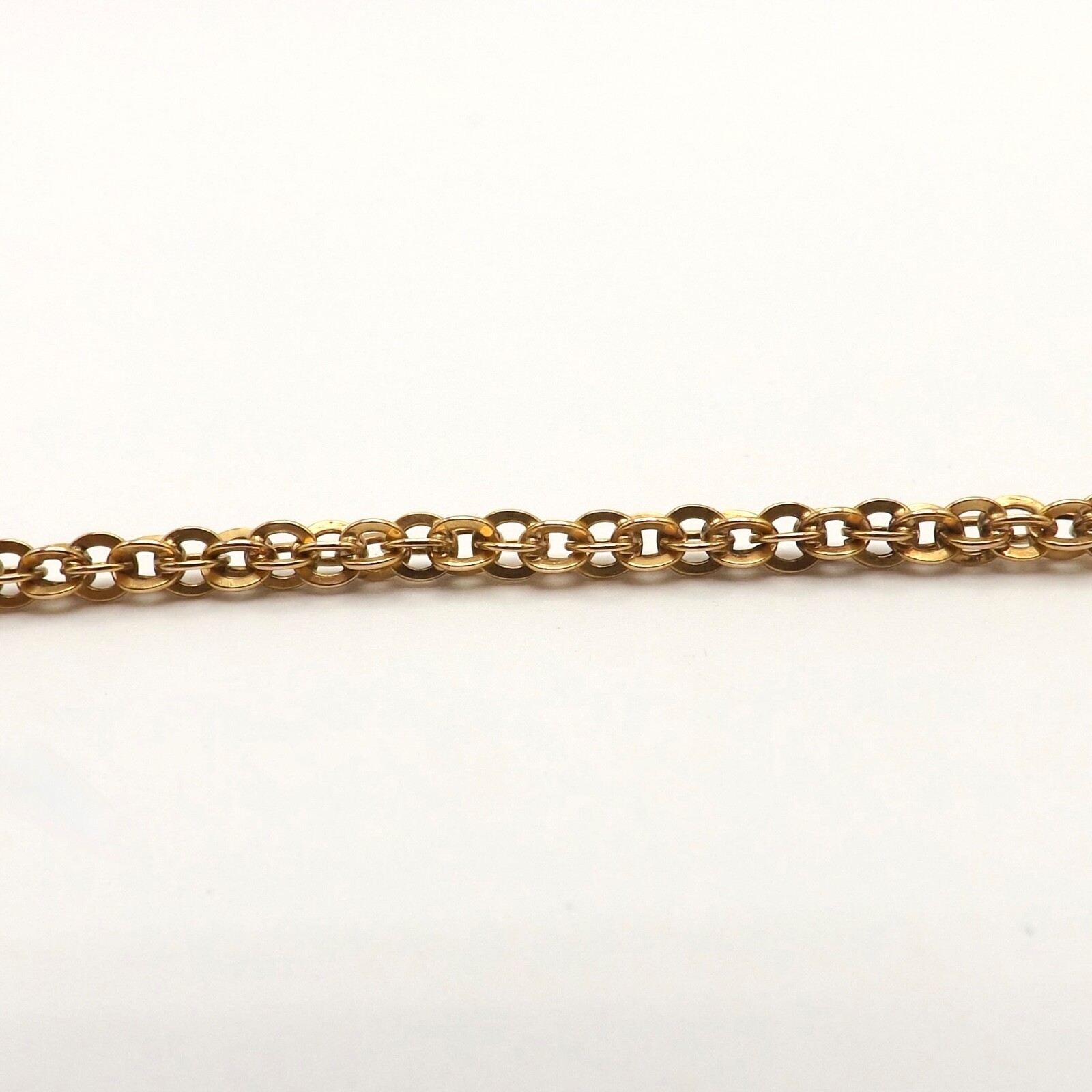 14k Gold Heavy Solid Pocket Watch Double C Link Pendant Chain Necklace 26in Deco