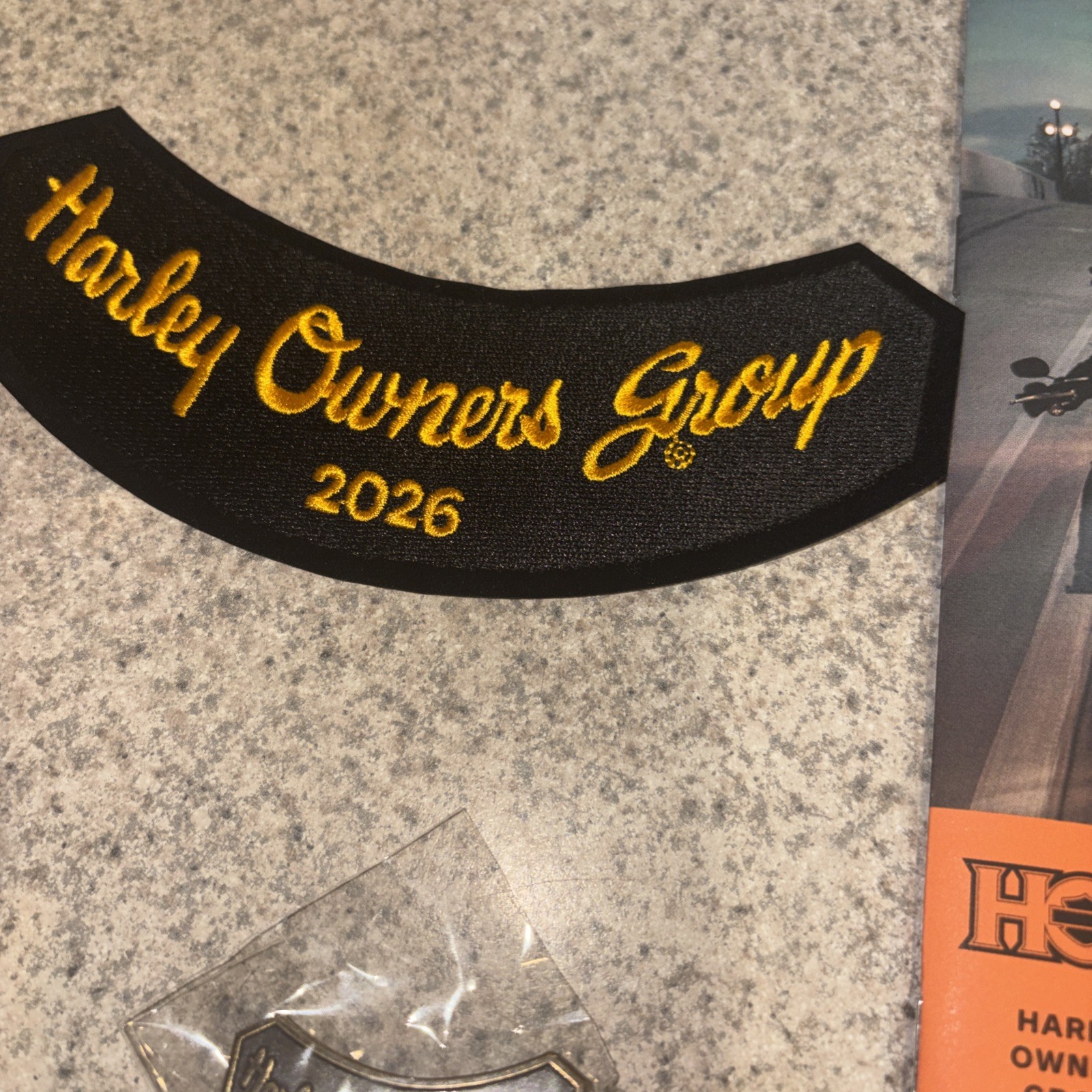 Harley-Davidson 2026 HOG Membership Packet with Pin, Patch, & Guide