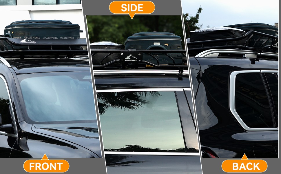 50" Roof Rack w/ Cross Bar Set Cargo Carrier Basket Car Rooftop Luggage Storage