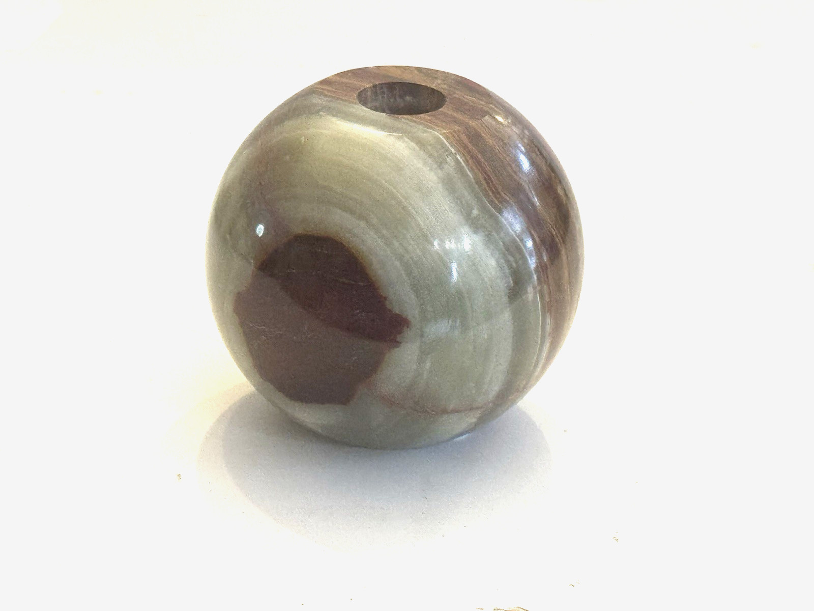 NEW OLD STOCK~ 2.5" dia Onyx Ball Lamp Spacer Break lamp part-Med Green
