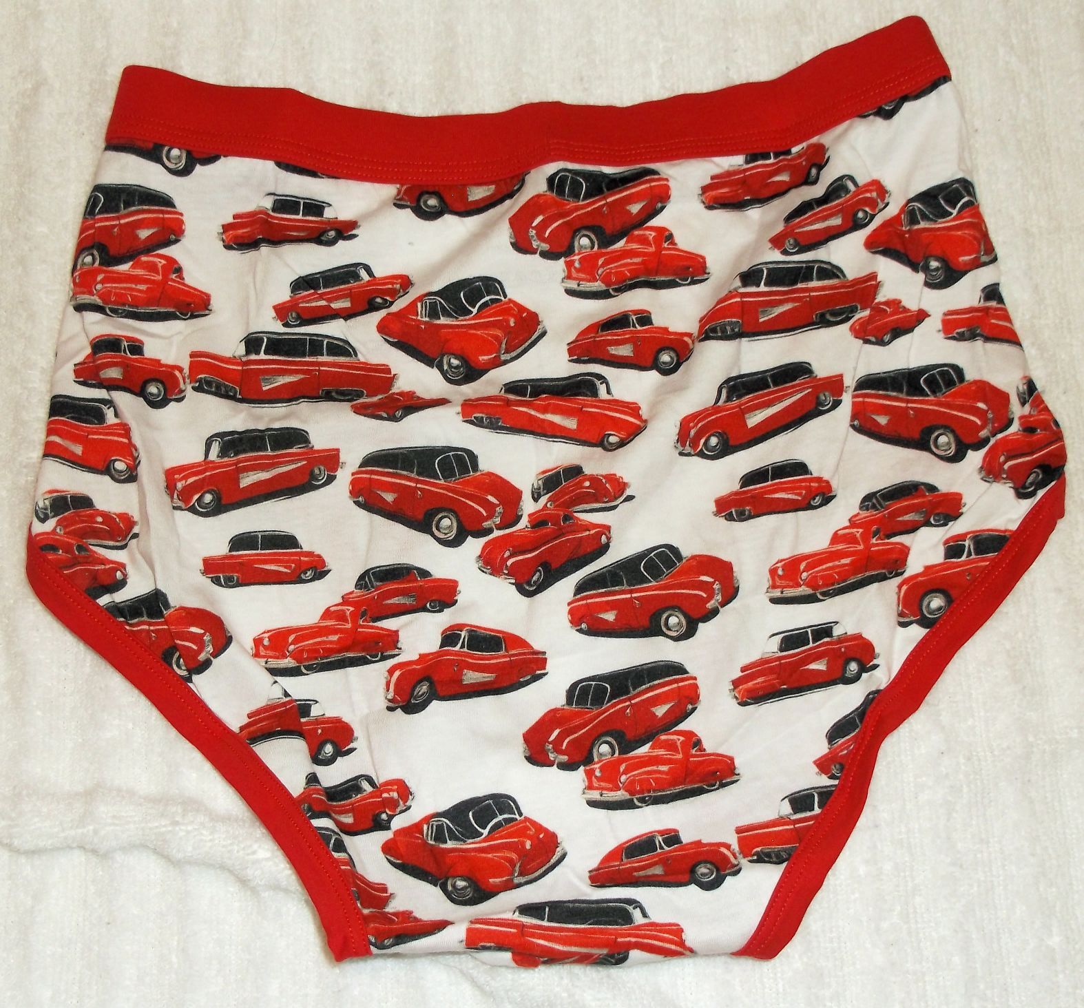 Men's Pattern / Cartoon / Colored Waistband Adult Briefs Underwear S, M, L