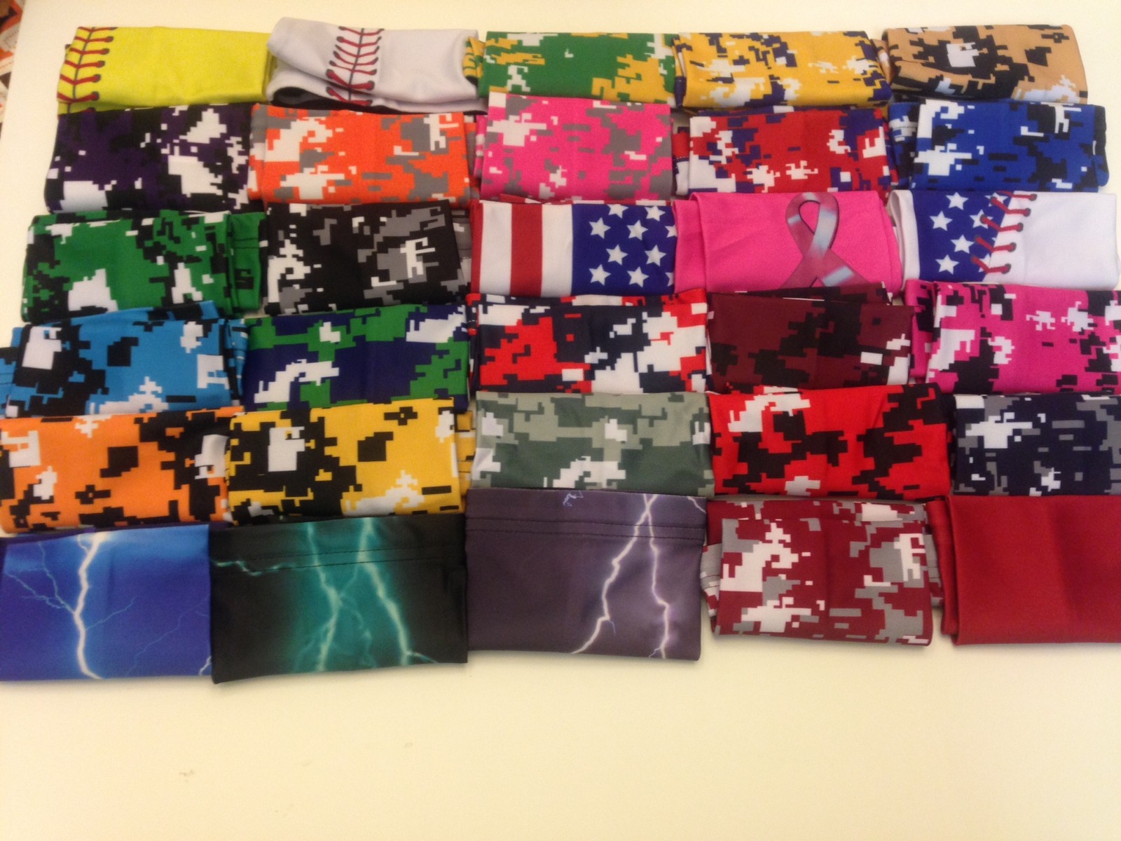 NEW Compression Sports Arm Sleeve Digital Camo Baseball Football Basketball Neon