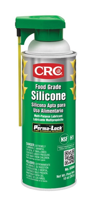 CRC Food Grade Silicone Spray Multi-Purpose Lubricant Perma-Lock 10 oz