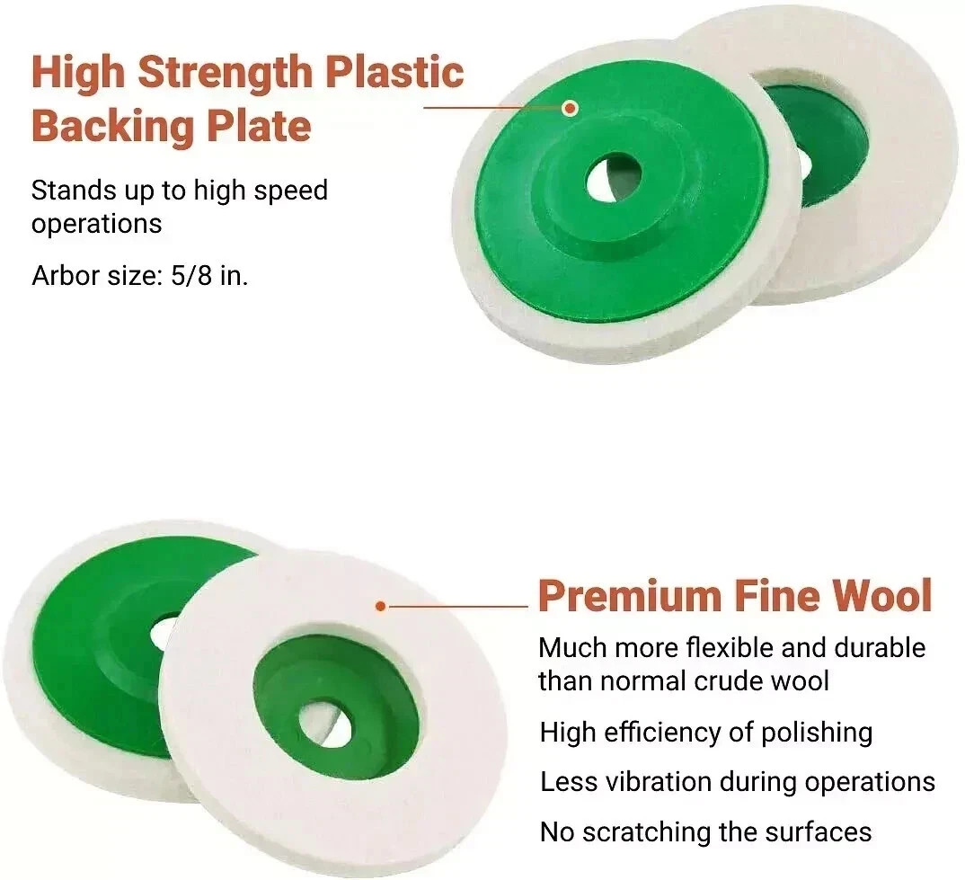 7PC Cotton Metal Aluminum Polishing Wheel Kit for Drill Grinder Car Buffing Pad