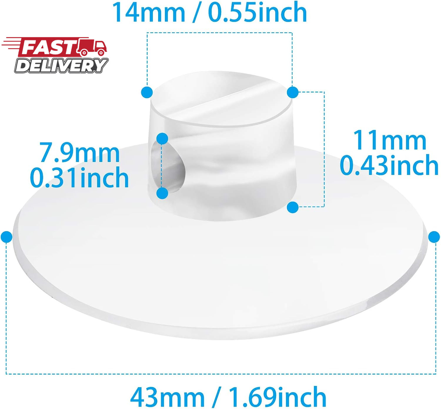 4 Pack Bathroom Shower Caddy Connectors Suction Cups, Heavy Strength Clear Sucti