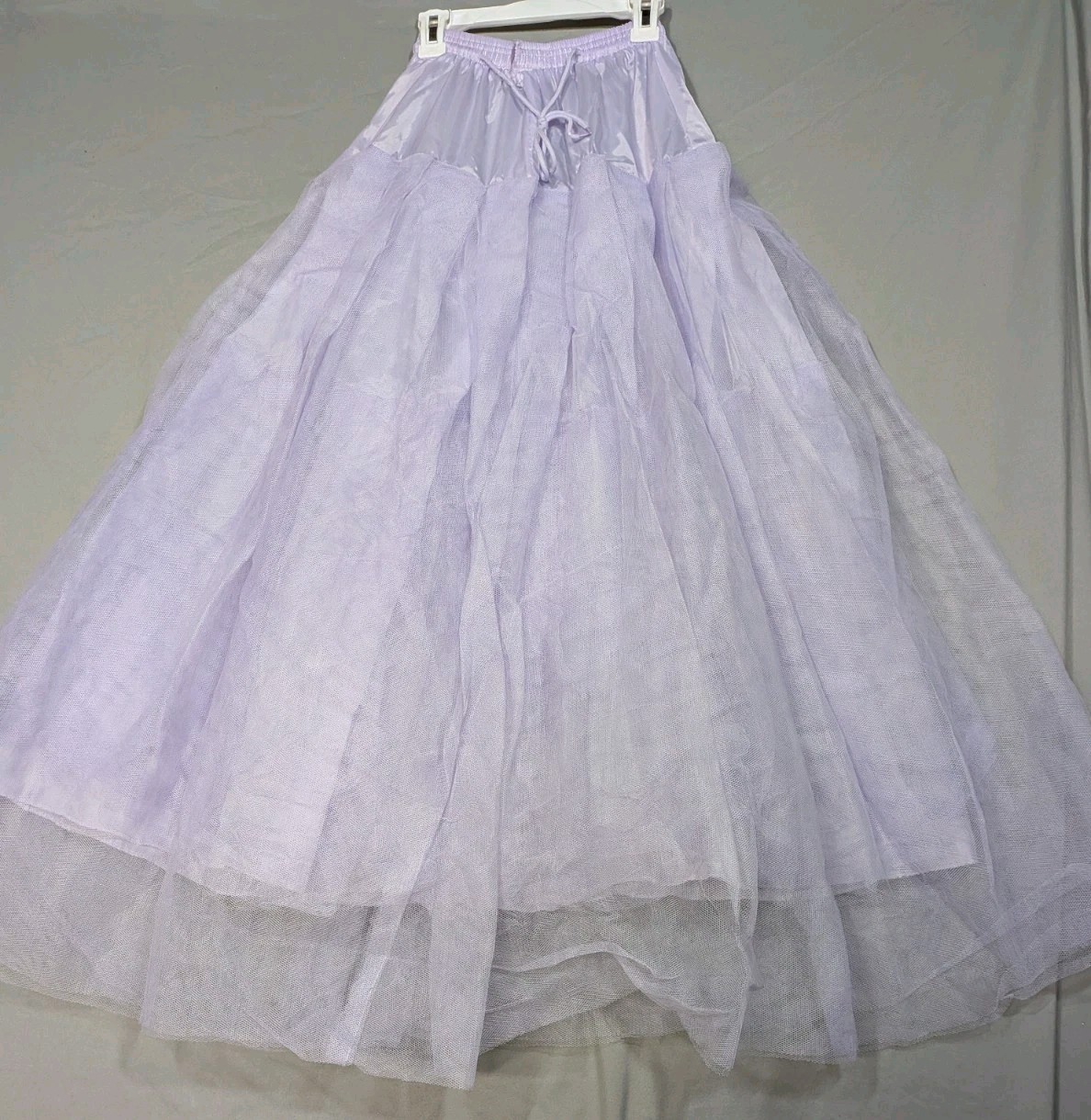 Lavender Purple Full Length Adjustable Waist Crinoline Skirt