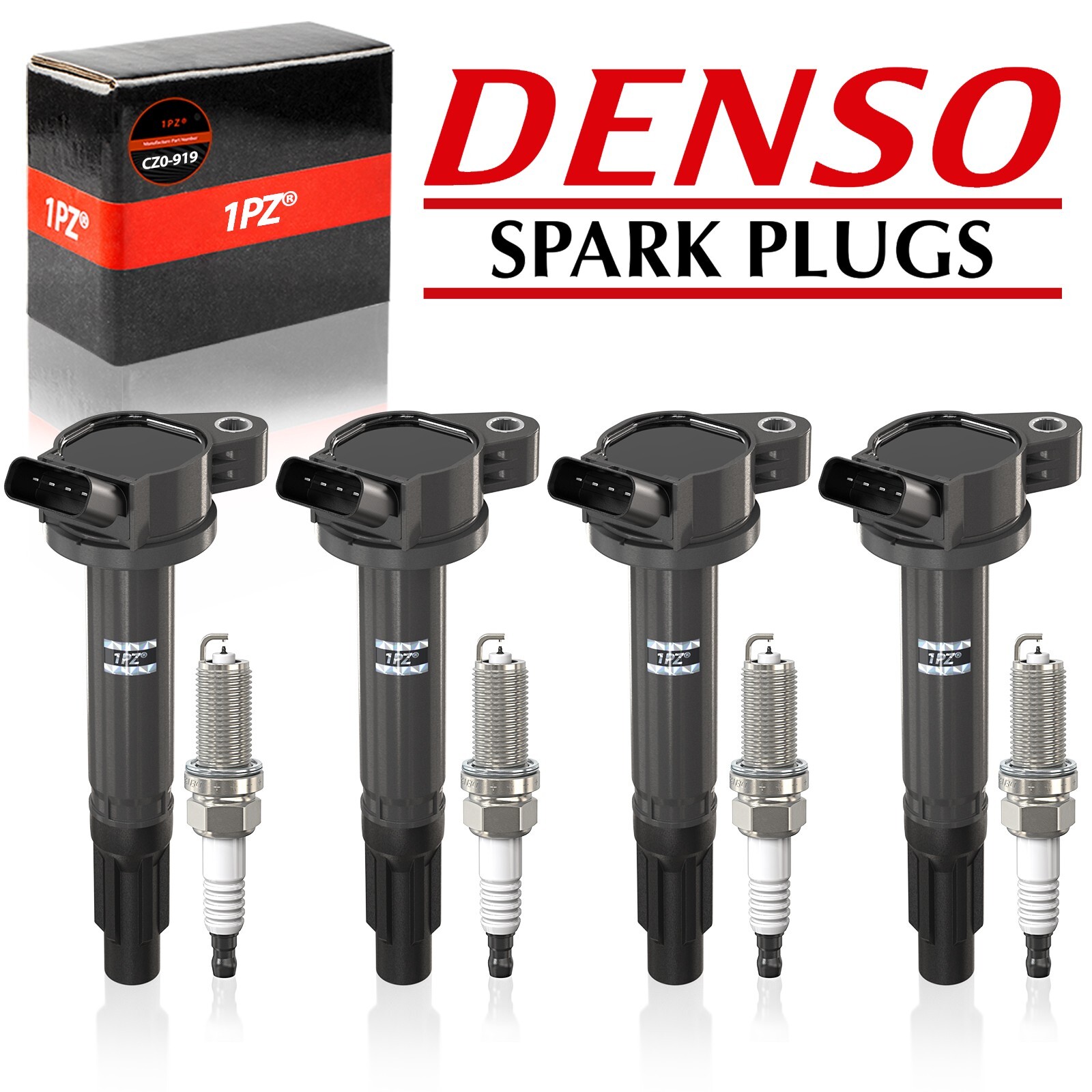 4 x Ignition Coil&Spark Plug For OEM 90919-02251 2007-2020 Toyota Sienna 3.5L V6