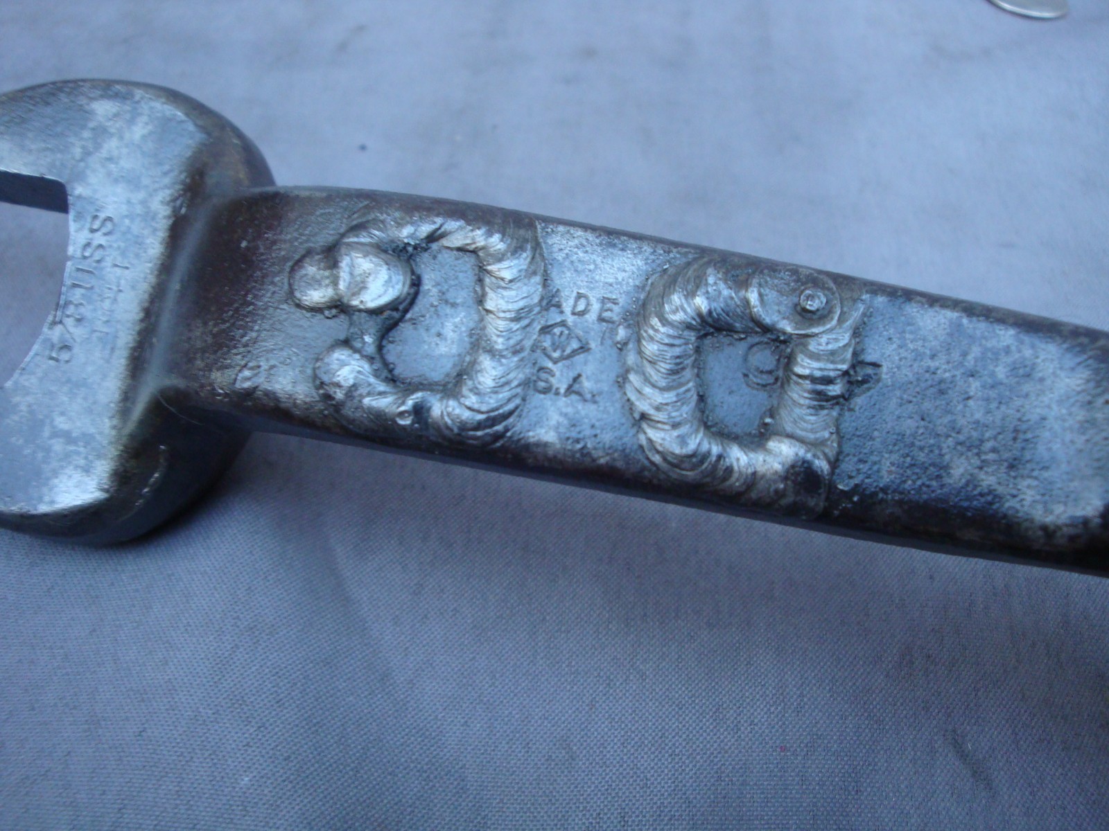 Vintage Williams 907 1-1/8" 5/8 USS Bolt Offset Spud Wrench