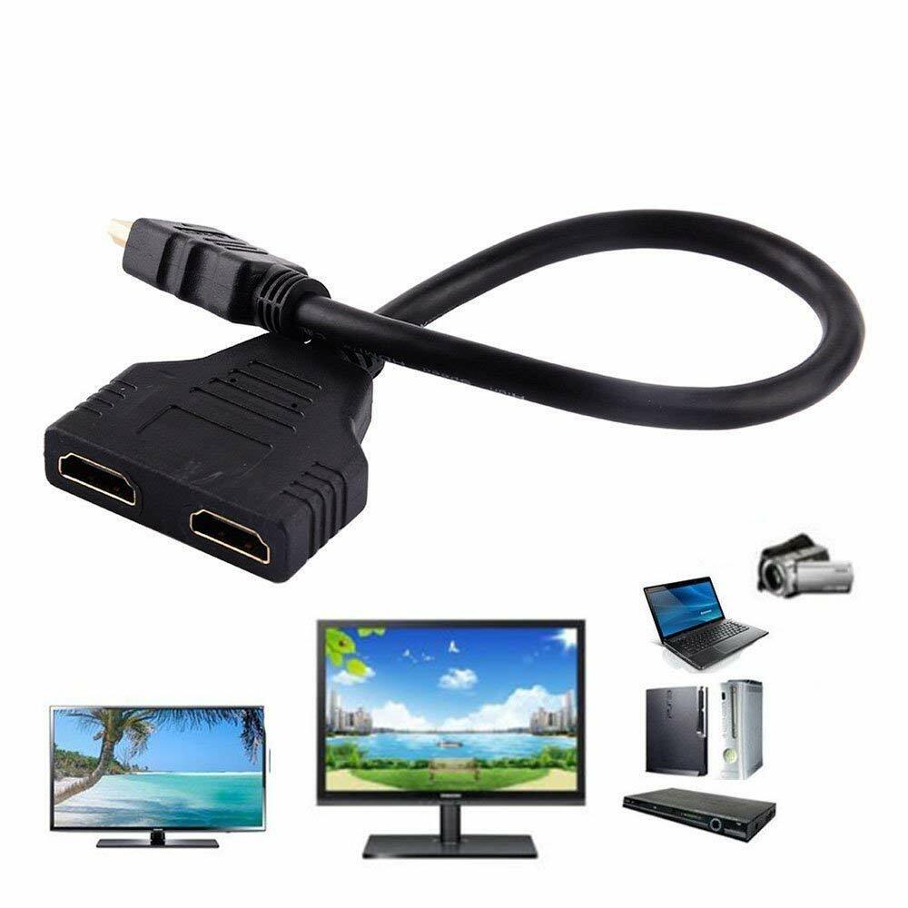 4K HDMI Cable Splitter Adapter 2.0 Converter 1 In 2 Out 1 Male to 2 Female lot