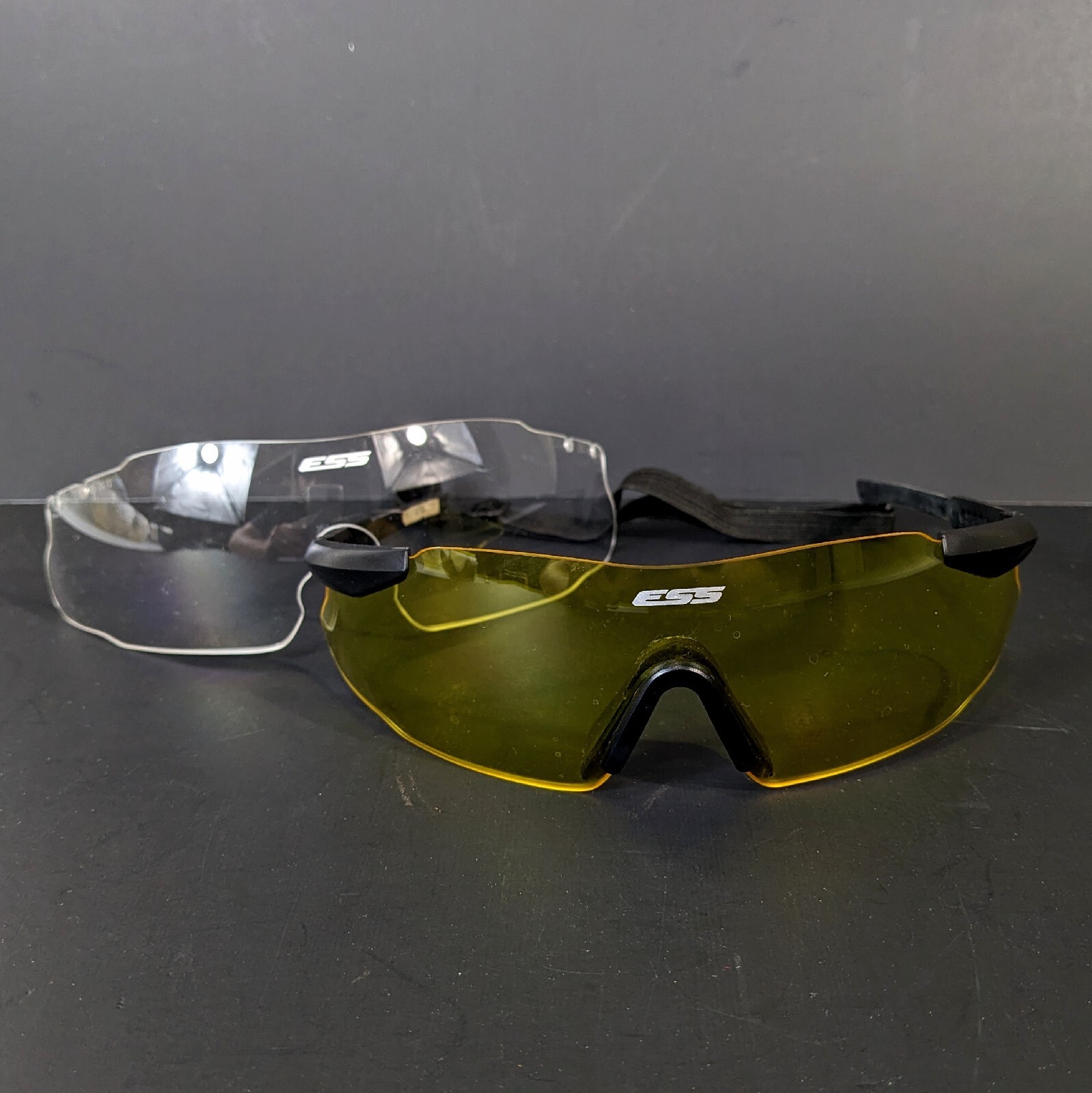 ESS ICE Military GlassesYellow Lense and Clear (Light Scratches)