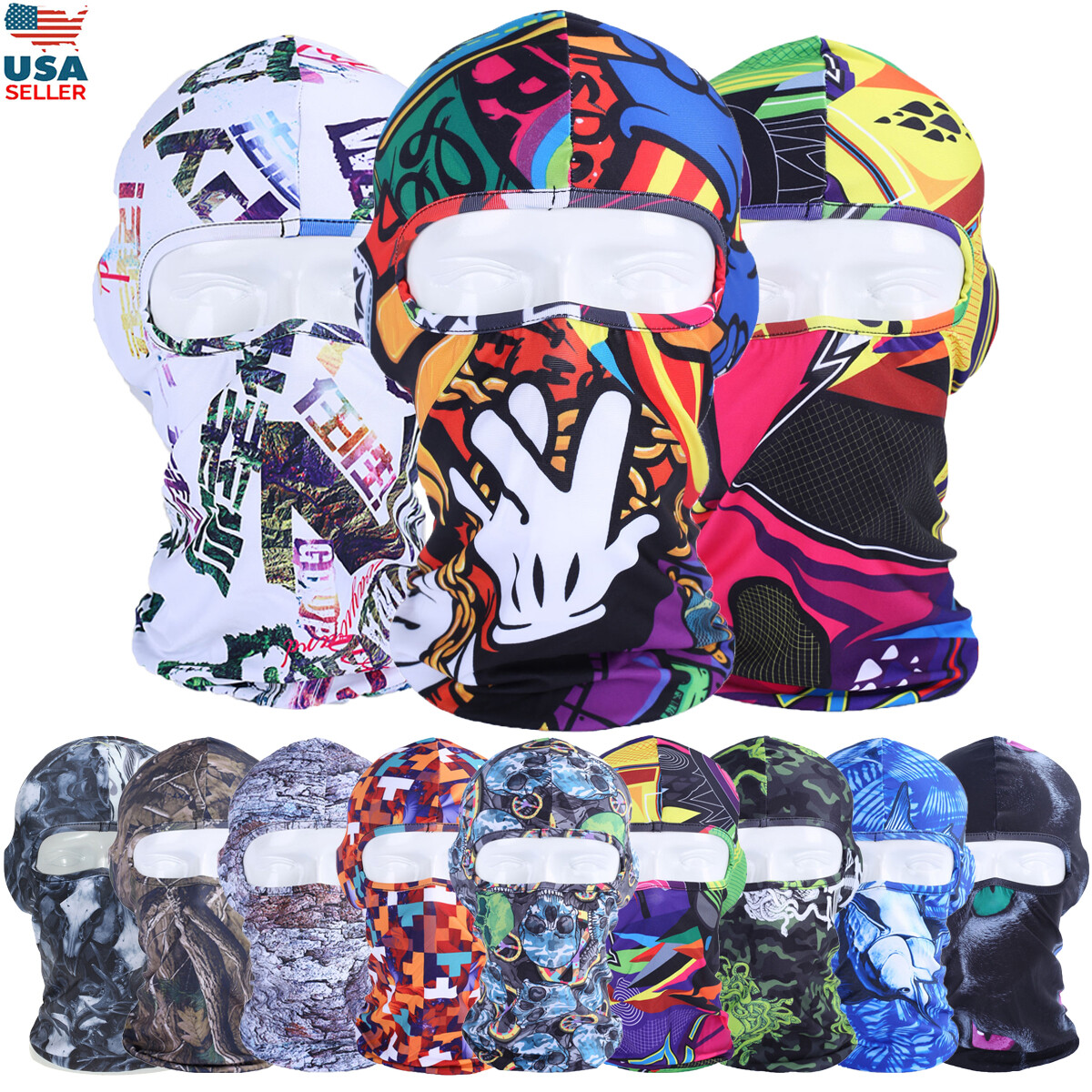 Balaclava Face Mask UV Protection Ski Sun Hood Tactical Masks for Men Women US