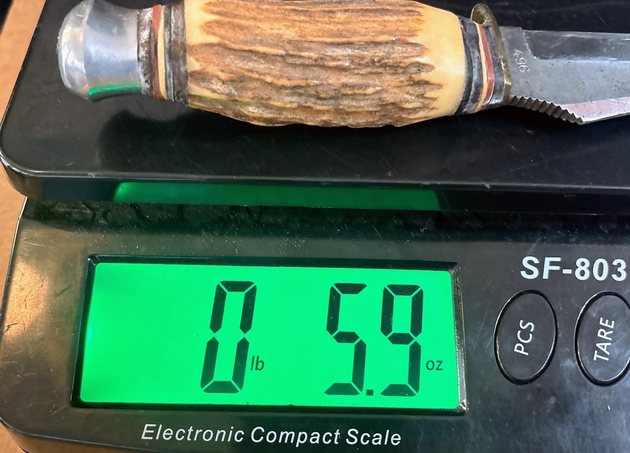 Vintage GERMAN BOWIE KNIFE EDGE BRAND #496 Solingen Germany Antique RARE KNIVES