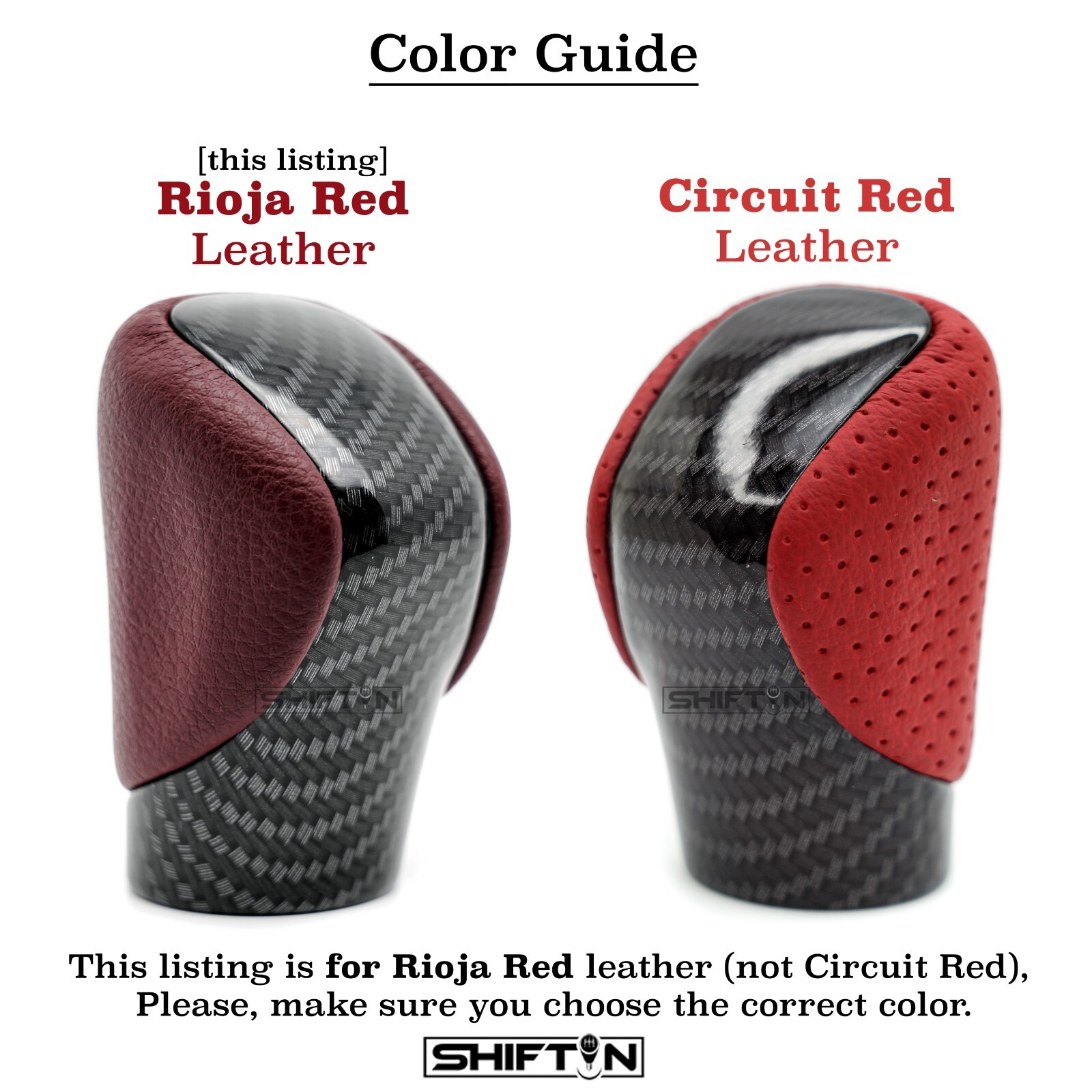 Rioja Red Carbon Gear Shift Knob for Lexus ES-350 GS GX460 IS300 NX300 RC RX350
