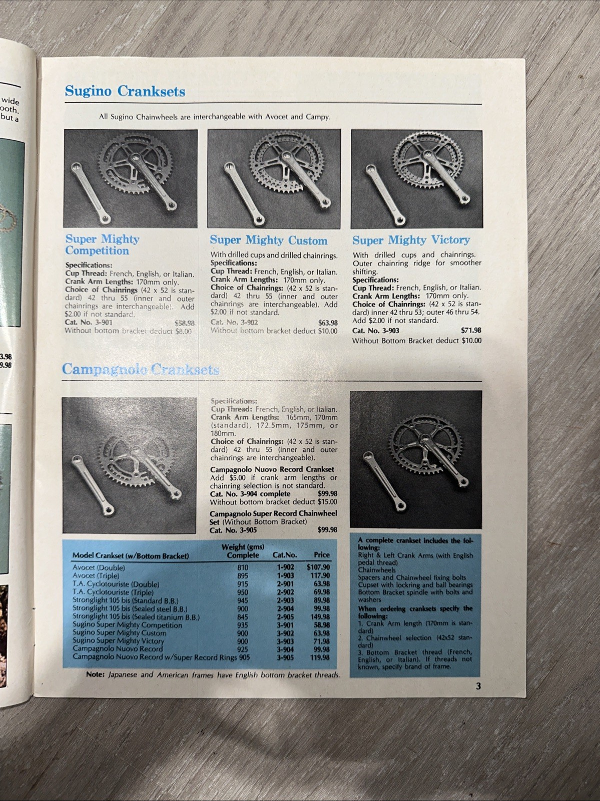 1979-1980 Palo Alto Bicycle Shop Catalog vintage bike parts