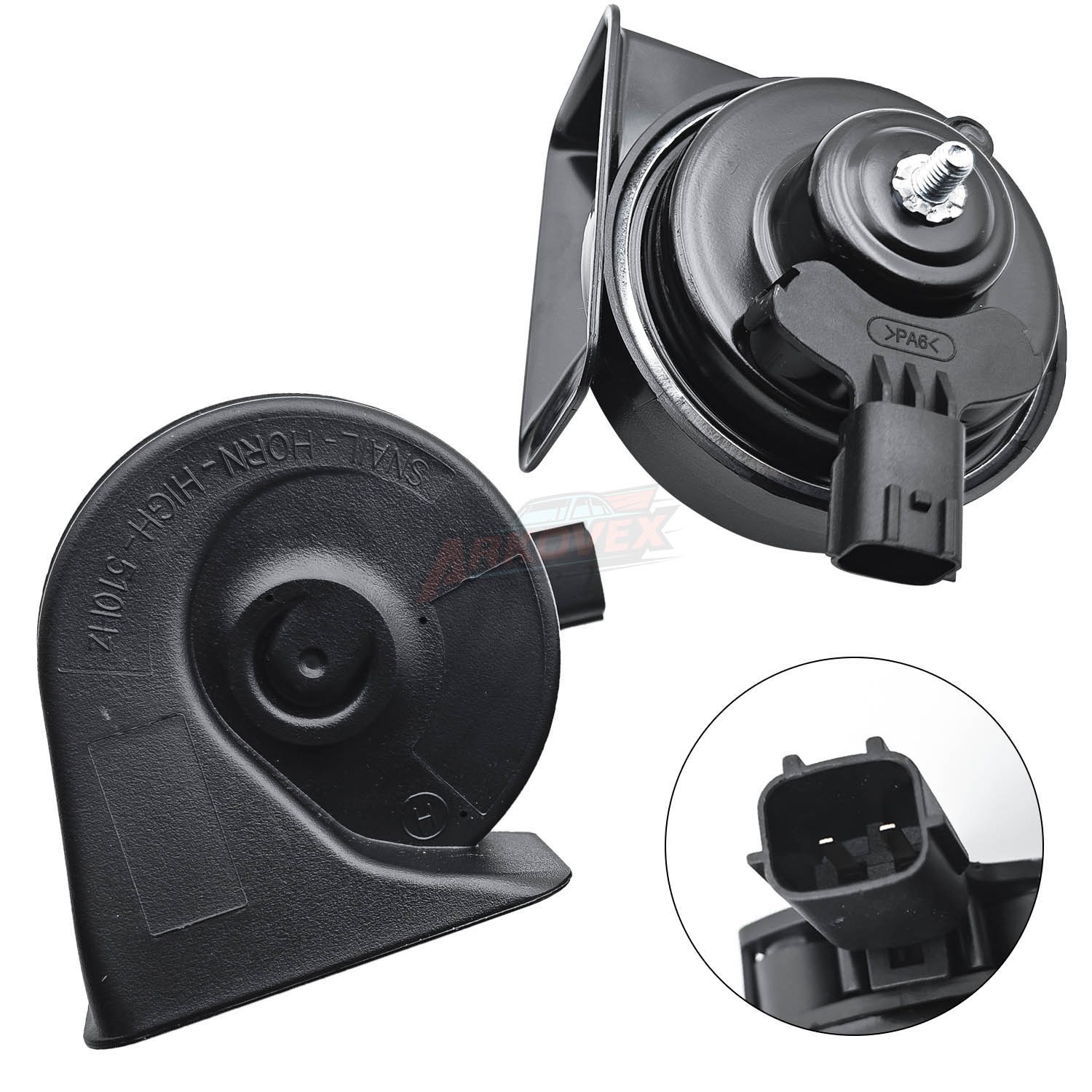 Pair Snail Horns High Low Tone 12V 400Hz-500Hz For Hyundai Elantra GT 2006-2017