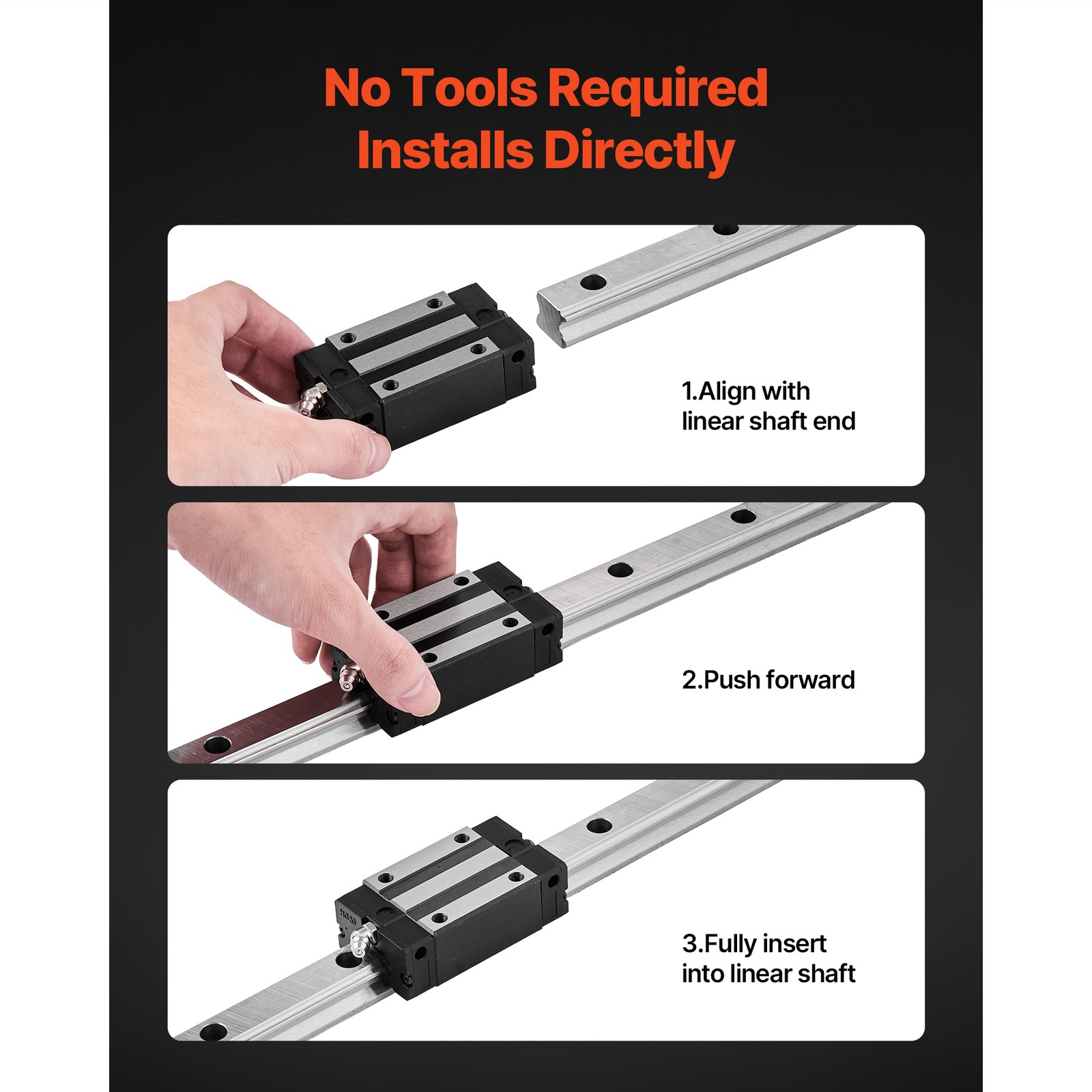 Uimoso Linear Rail Kit HGR20 2Pcs 2000 mm (78.74 in) Guide Rails with 4 Slide