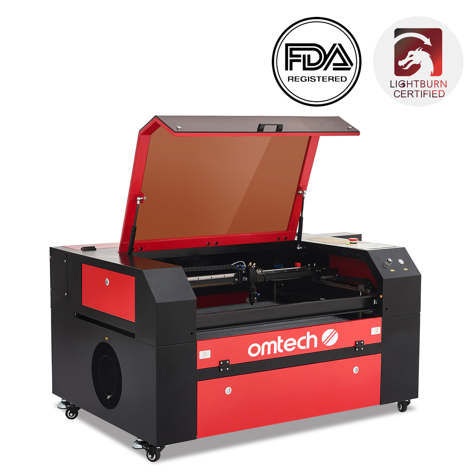 OMTech 80W CO2 Laser Cutting Engraving Machine CO2 Laser Engraver with 28x20 Bed