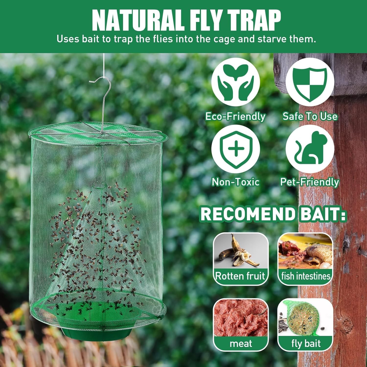 The Ranch Fly Trap Reusable Outdoor Fly Trap Killer Catcher Pest Bug Catch Lot