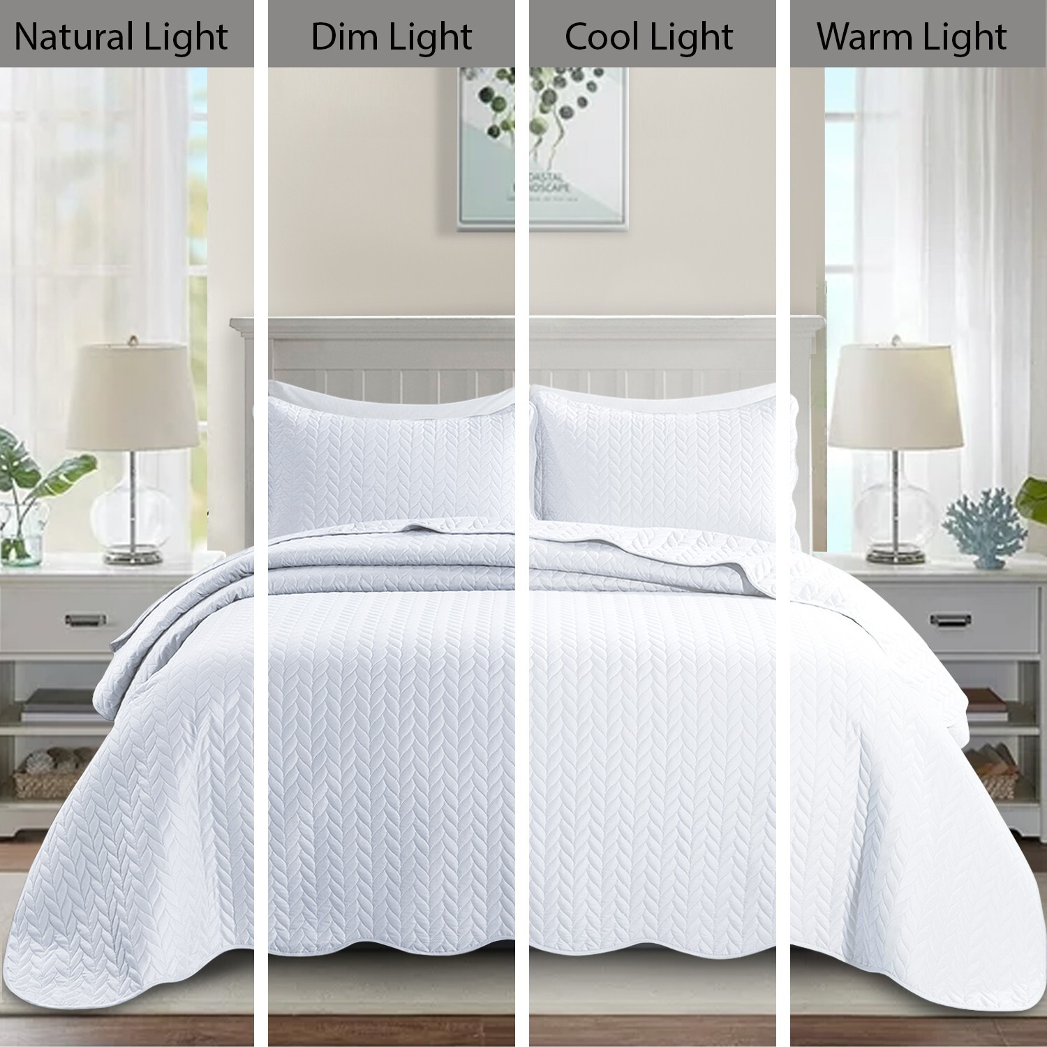 Luxury Bedspread Bedding Set 3 Piece Quilted Coverlet Bed Throw Queen King Size