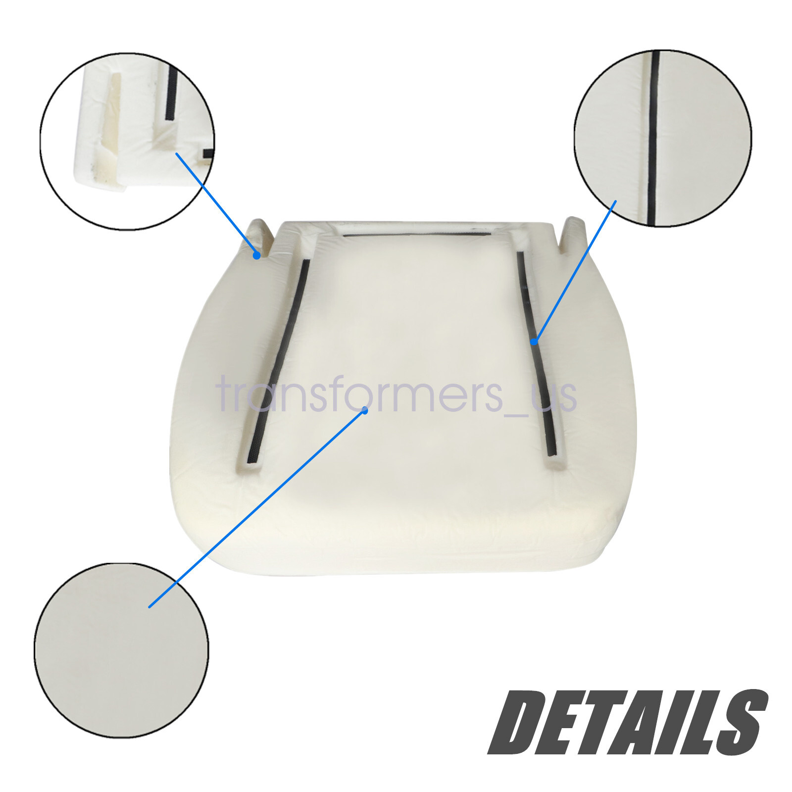 For 2003-2014 Chevy Express Driver & Passenger Cloth Seat Cover & Foam Cushion