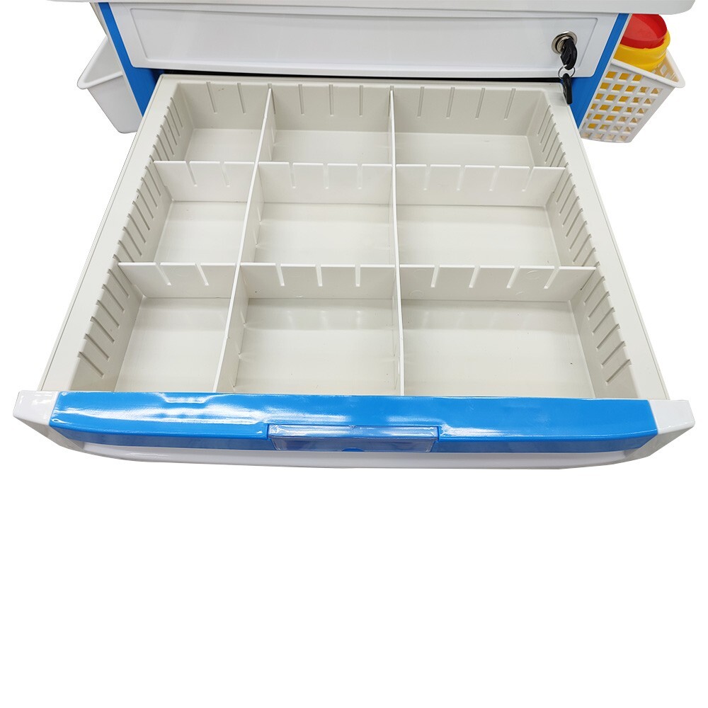 Anesthesia Emergency Treatment Trolley Medicine Medical Cart ABS Plastic