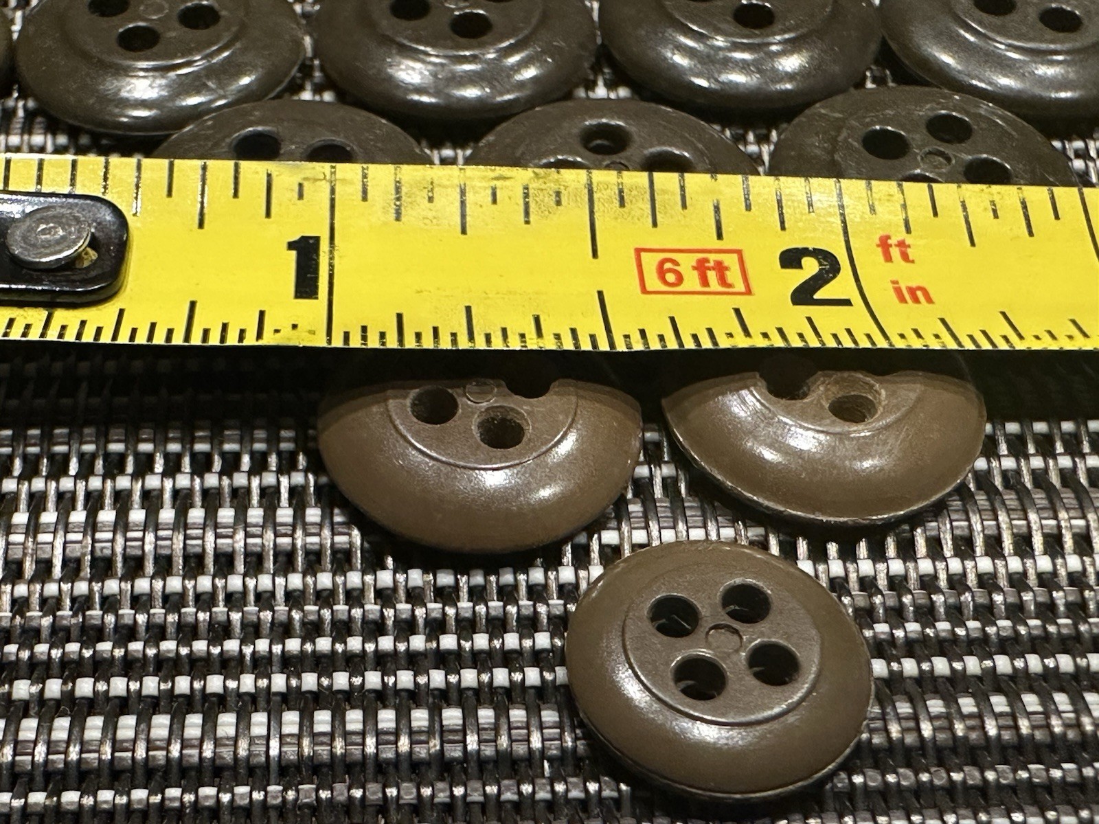 Vintage Military Fatigue Brown Replacement Buttons Korean War Era