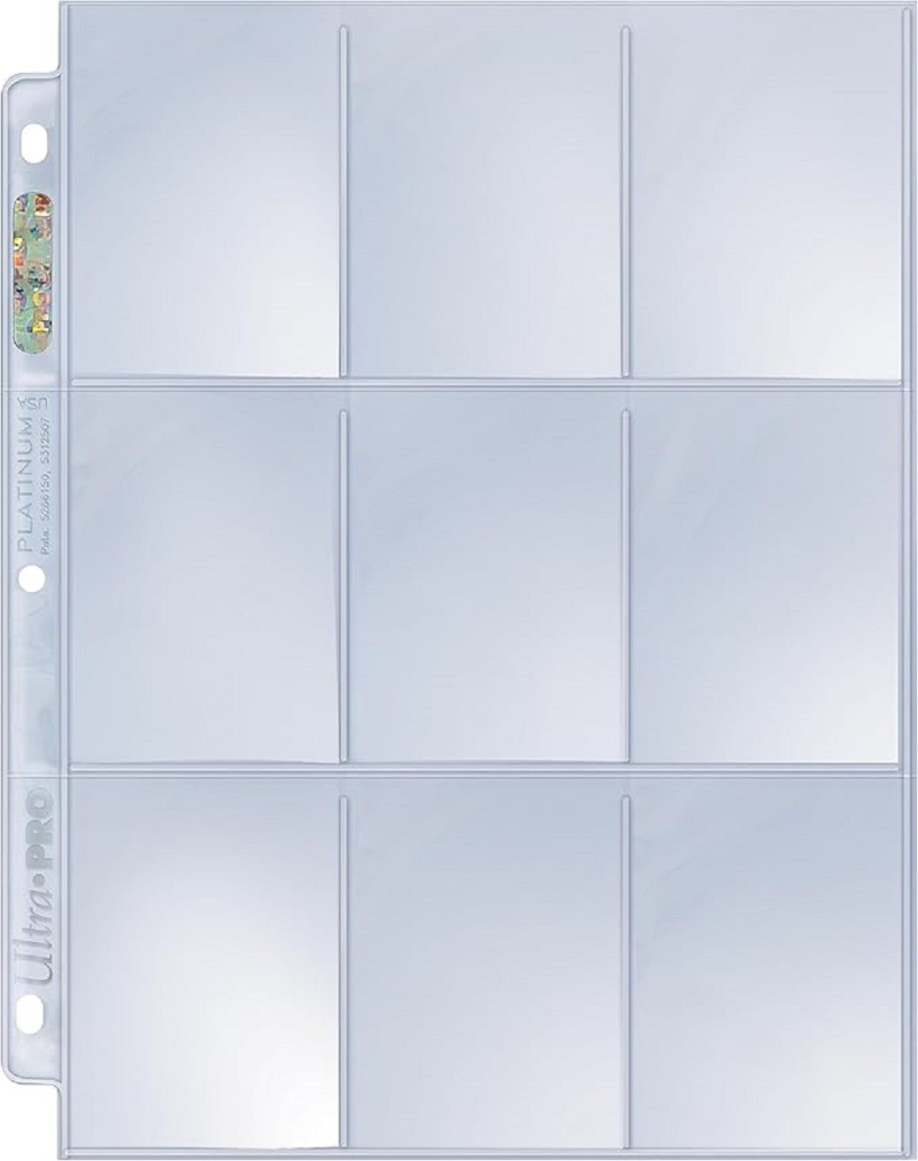 200 ULTRA PRO PLATINUM SERIES 9 POCKET PAGES - Baseball / Magic / Pokemon Cards