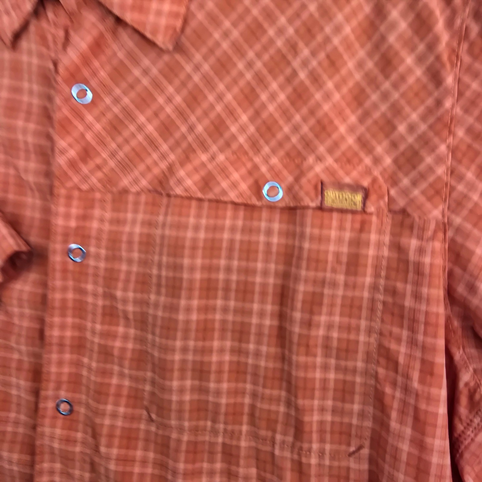 Outdoor Research Men's Astroman Plaid Snap Button Short Sleeve Shirt Large