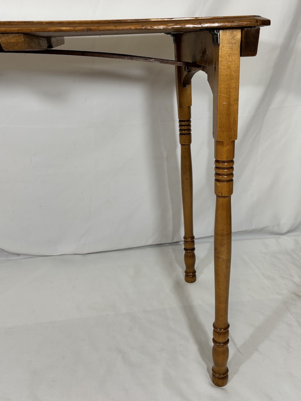 Antique Vintage Folding Wood Sewing Work Table w/ Ruler 35.75"x18" Child’s