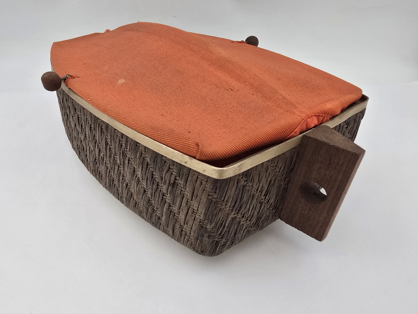 Vintage Salton Hotray WB-5 Bread Bun Warmer Orange Cover Original MCM