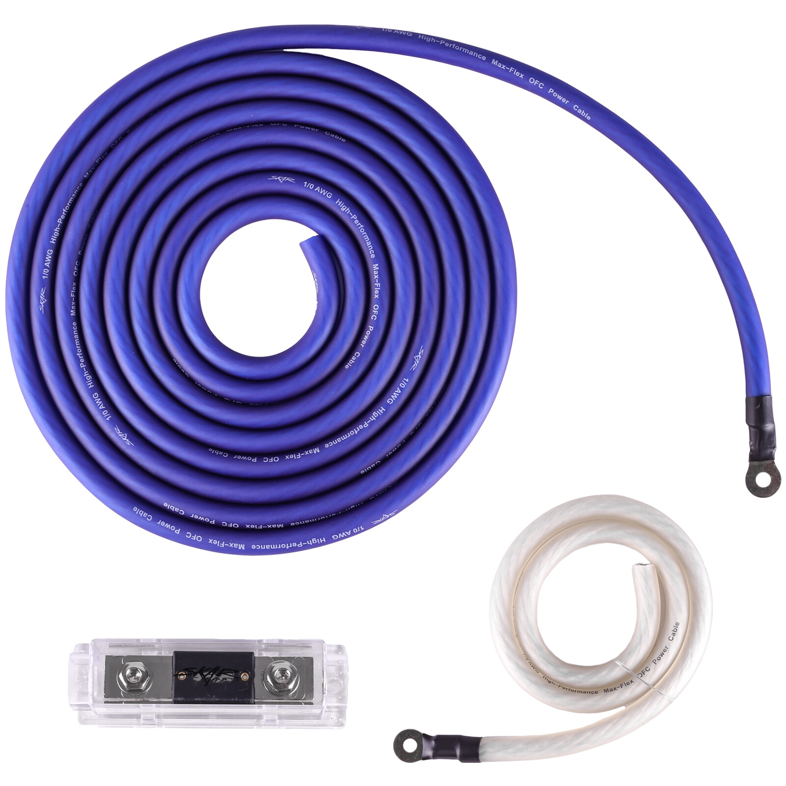 NEW SKAR AUDIO 1/0 GAUGE 3000 WATT OFC AMPLIFIER WIRING KIT W RCA (SKAR0ANL-OFC)