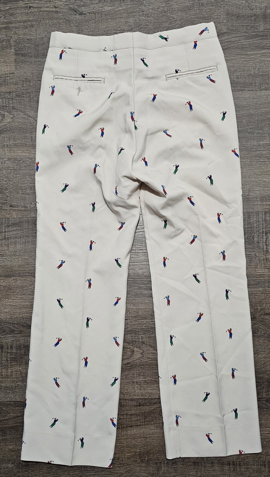 Vintage Sansabelt Golf Pants • Mens 32x32 • Light Beige • AOP • Jaymar Roby Inc.