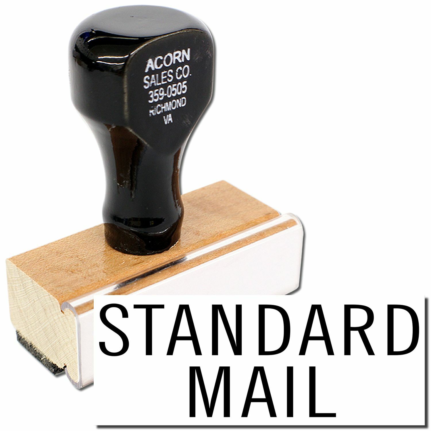 Large Standard Mail Stacked Rubber Business Office Stamp Size 7/8" x 2-1/4"