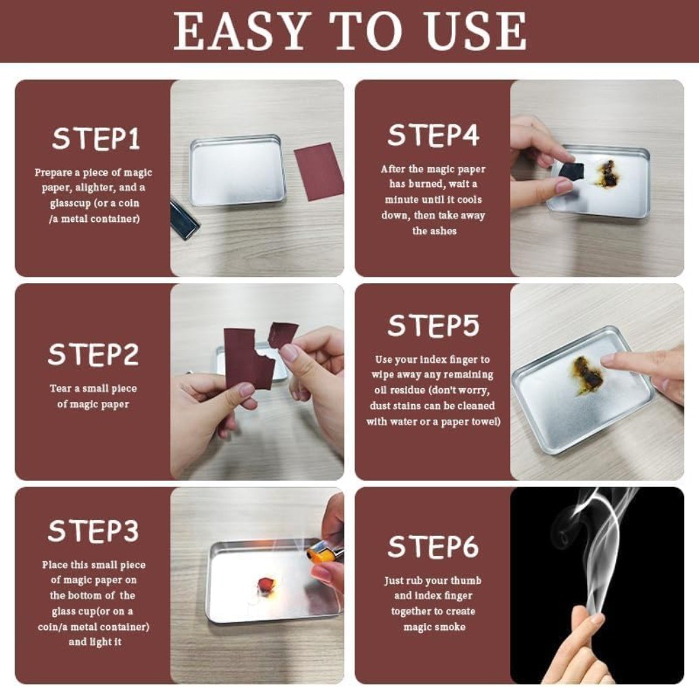 10Pcs Magic Prop Tool Magic Kit Finger's Smoke Hell's Stage Stuffs Fantasy Props