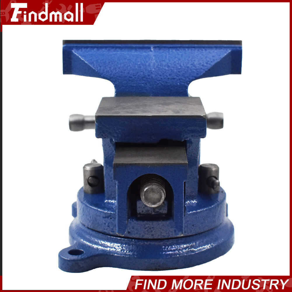Findmall 5" Bench Vise with Anvil Swivel Locking Base Table Top Clamp Heavy Vice