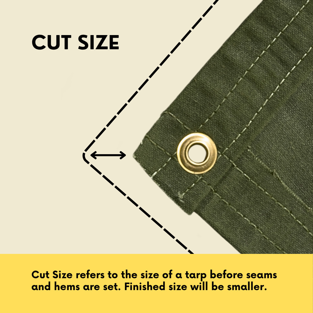 Tarp Supply Heavy Duty Olivedrab Fire Retardant Canvas Tarp With Grommets