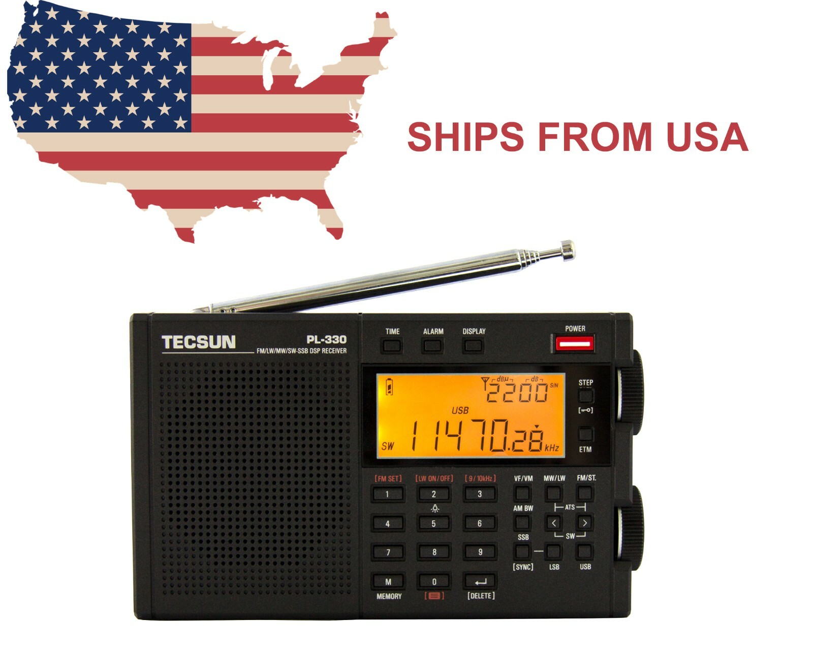 TECSUN PL-330 PLL DSP SSB Multi Band Radio  **ENGLISH VERSION / Firmware 3307**