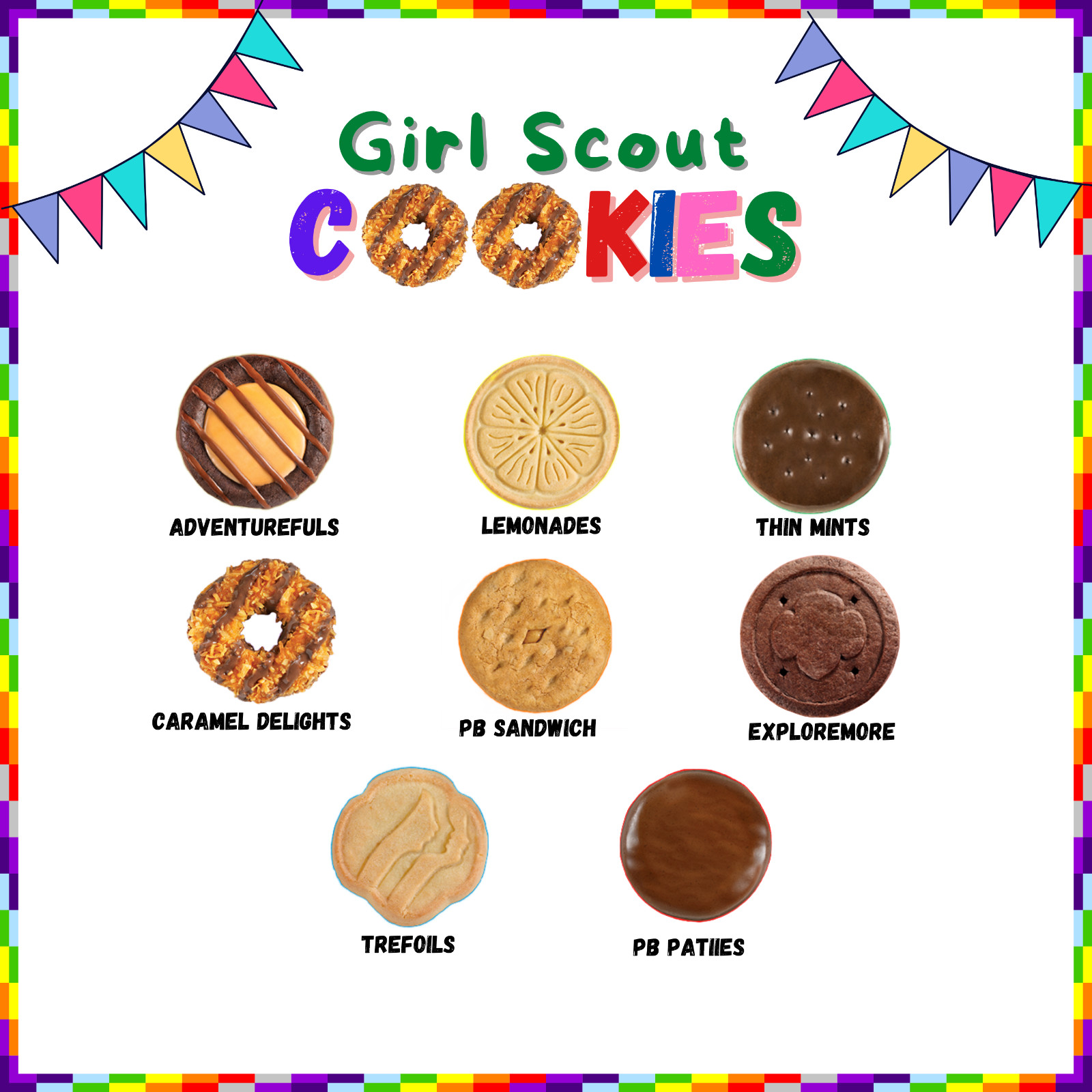 Girl Scout Cookies🍪FREE SHIPPING 💚MUST BUY 4+🍪 SUPPORTS MY DAUGHTERS