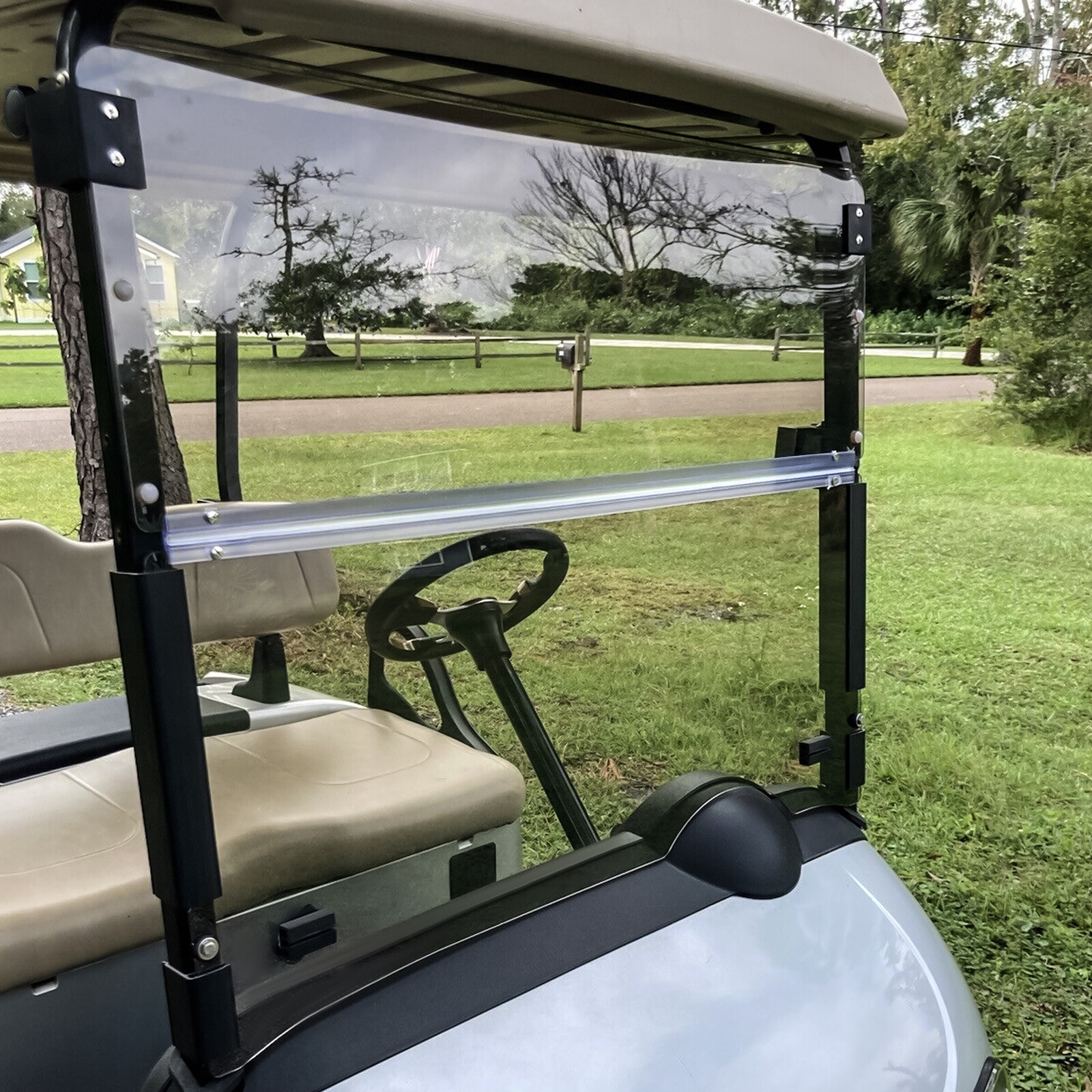 For EZGO RXV Golf Cart Windshield Folding Tinted Windscreen Impact Resistant