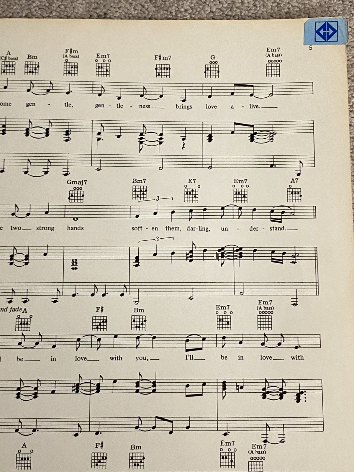 1978 I WILL BE IN LOVE WITH YOU Sheet Music by LIVINGSTON TAYLOR P/V/G