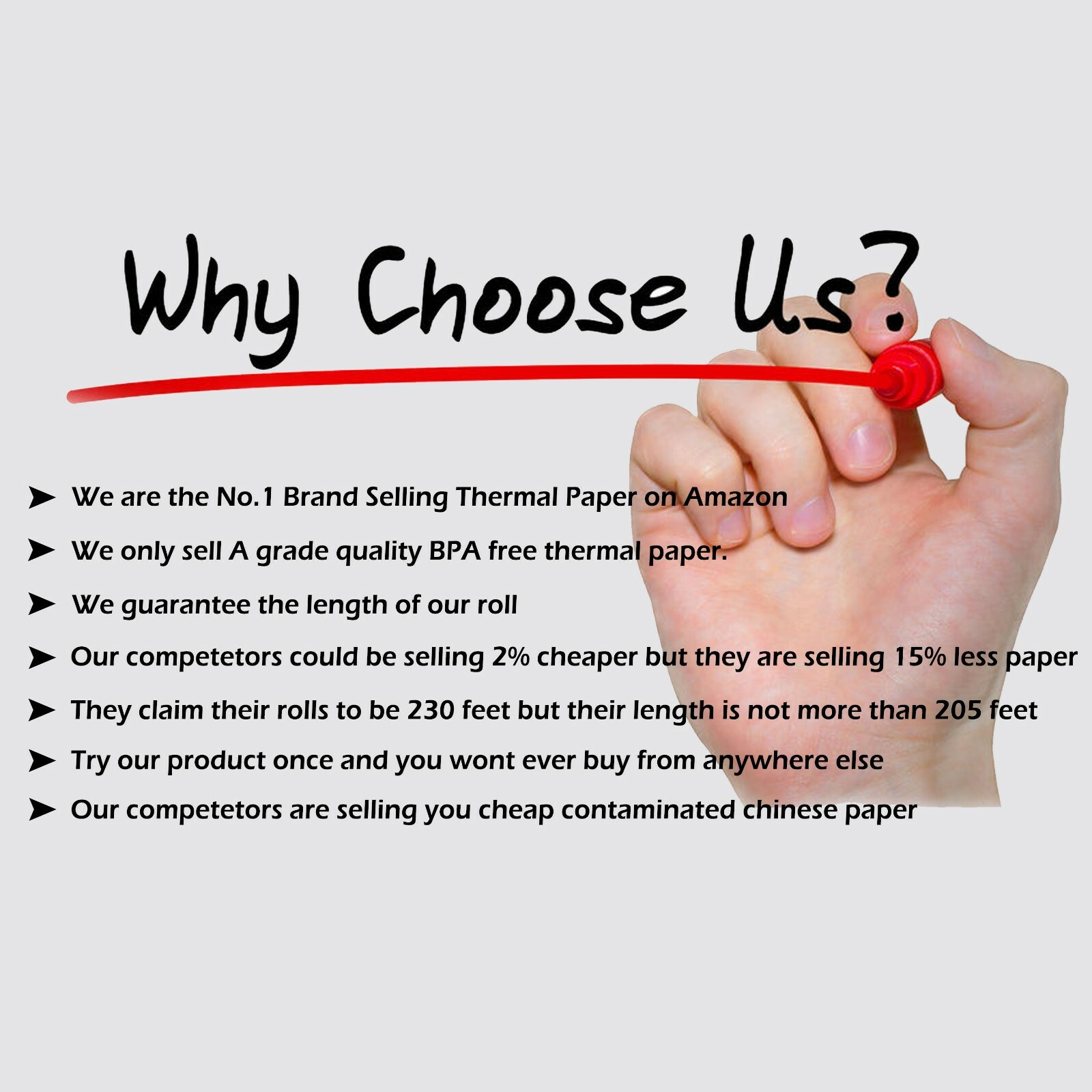 3 1/8" X 815' HEAVY WEIGHT THERMAL ATM RECEIPT PAPER BPA FREE- 8 ROLLS/CASE