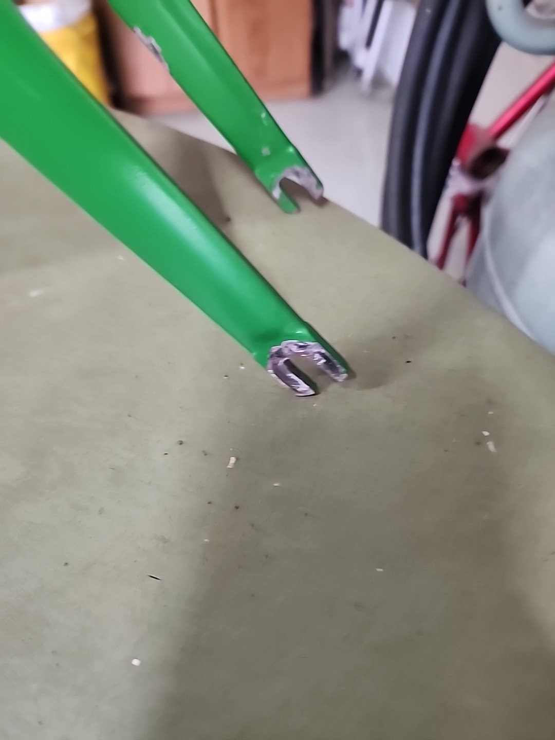 1966 SCHWINN STINGRAY LIME GREEN FRAME FORK + CHAINGUARD NICE SHAPE REPAINT L$$K