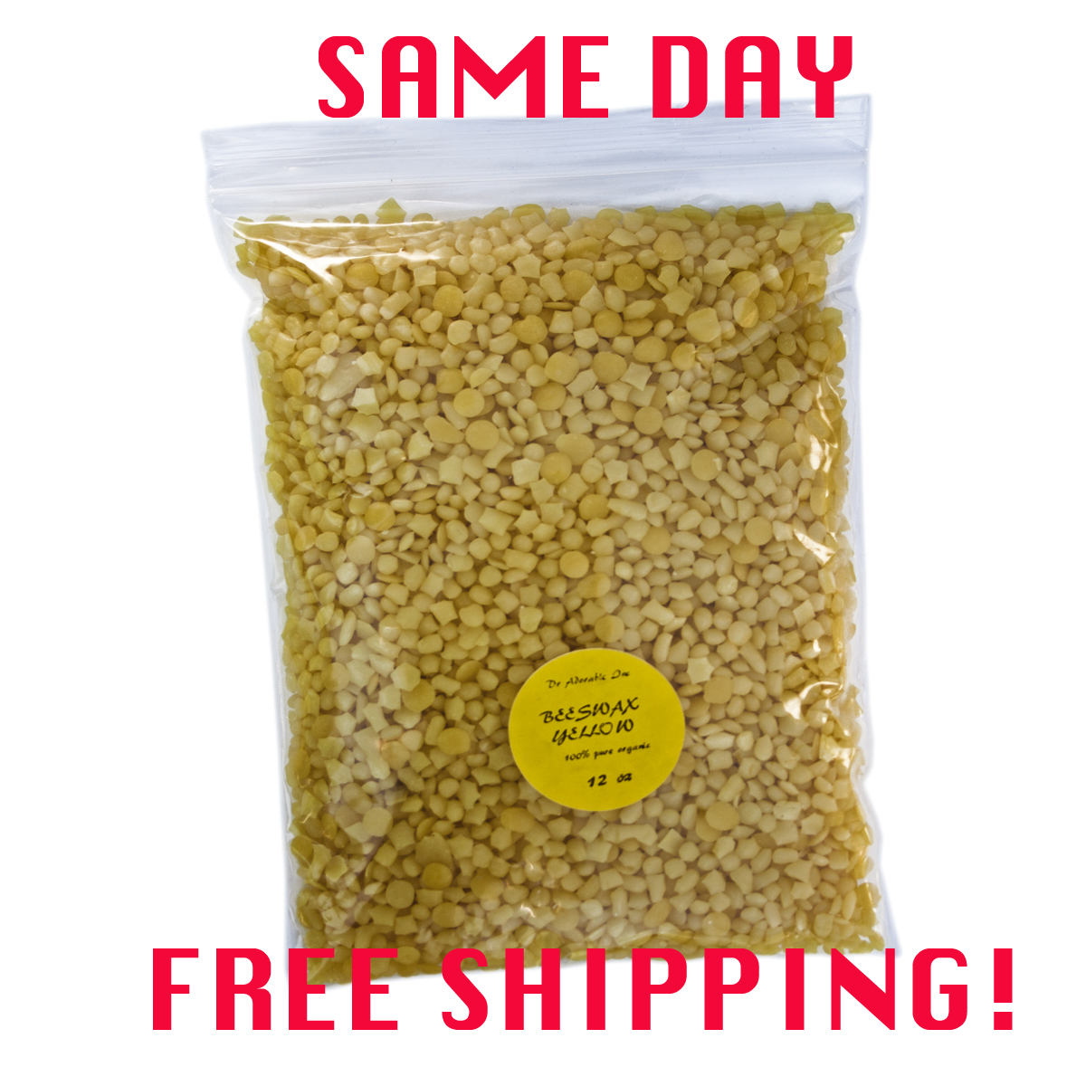 BEESWAX YELLOW BEES WAX ORGANIC PASTILLES  BEARDS, PURE  2 oz - 8 lb Free S&H!