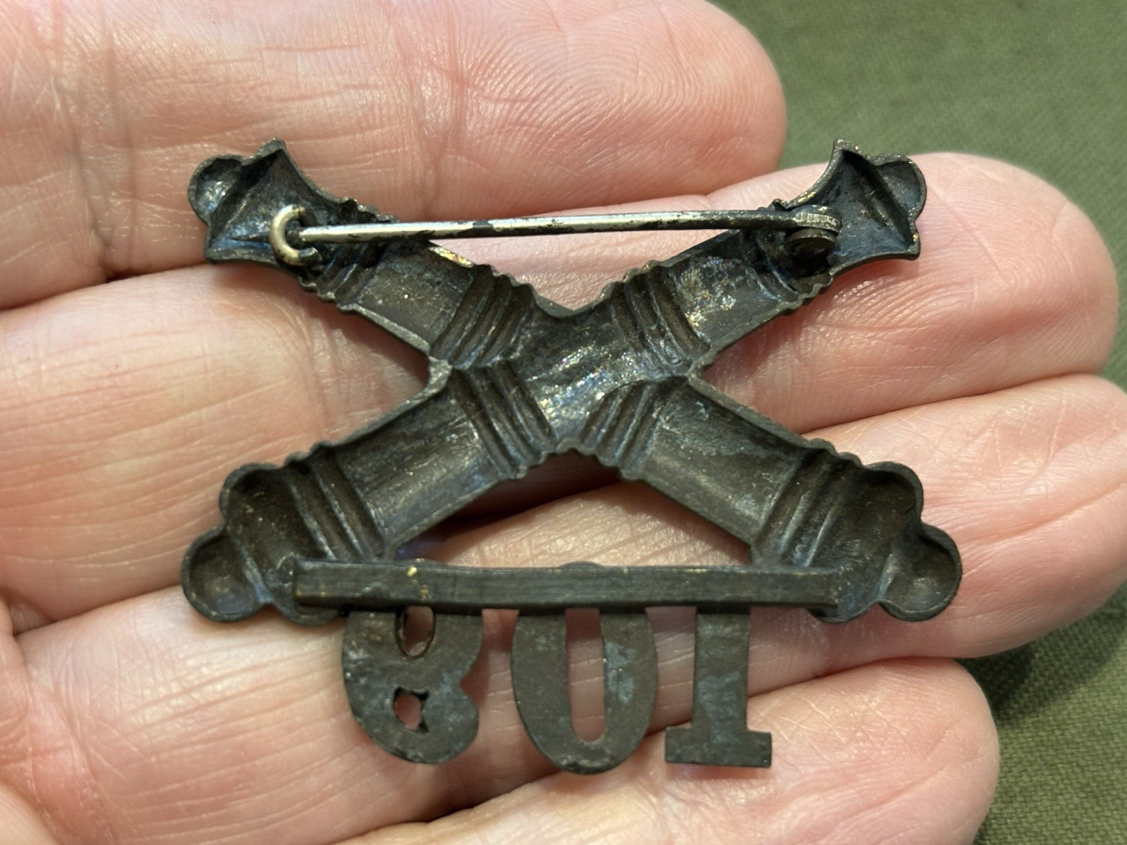 Spanish American War Period US Army 109th Artillery Collar Insignia